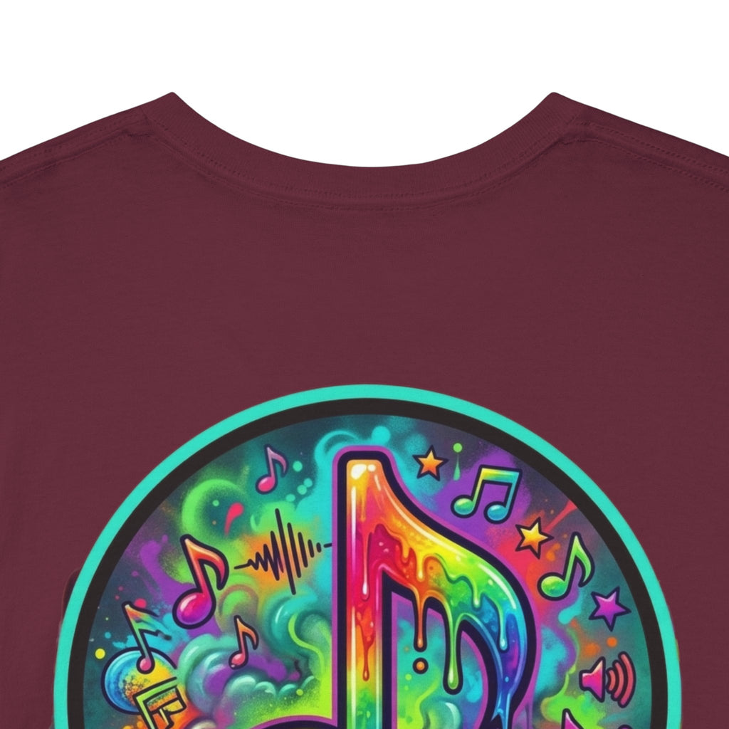 Music Vibes Tee — “They Want Our Rhythm But They Don’t Want Our Blues” Psychedelic Drip Note T-Shirt