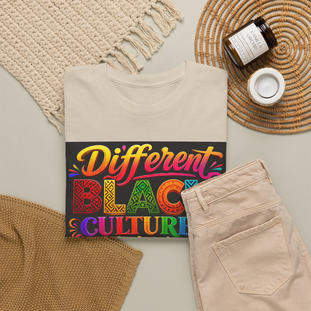 T-Shirt — Different Black Cultures, Same Black Skin Graphic Tee (Black History & Unity)