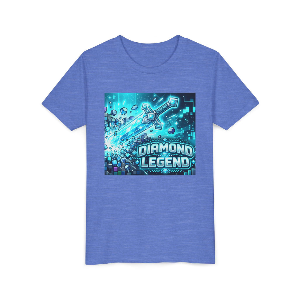 Youth Diamond Legend Tee — Pixel Minecraft-Style Gem Graphic Shirt