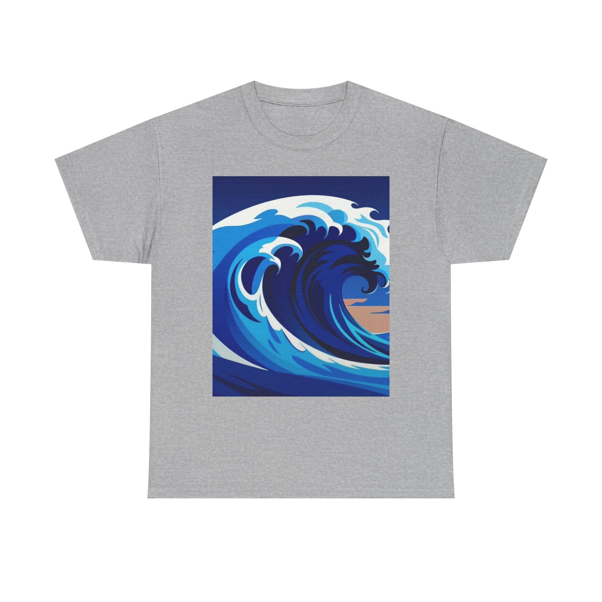 T-Shirt — Coastal Wave Graphic Tee (Ocean Sunset Wave Art)