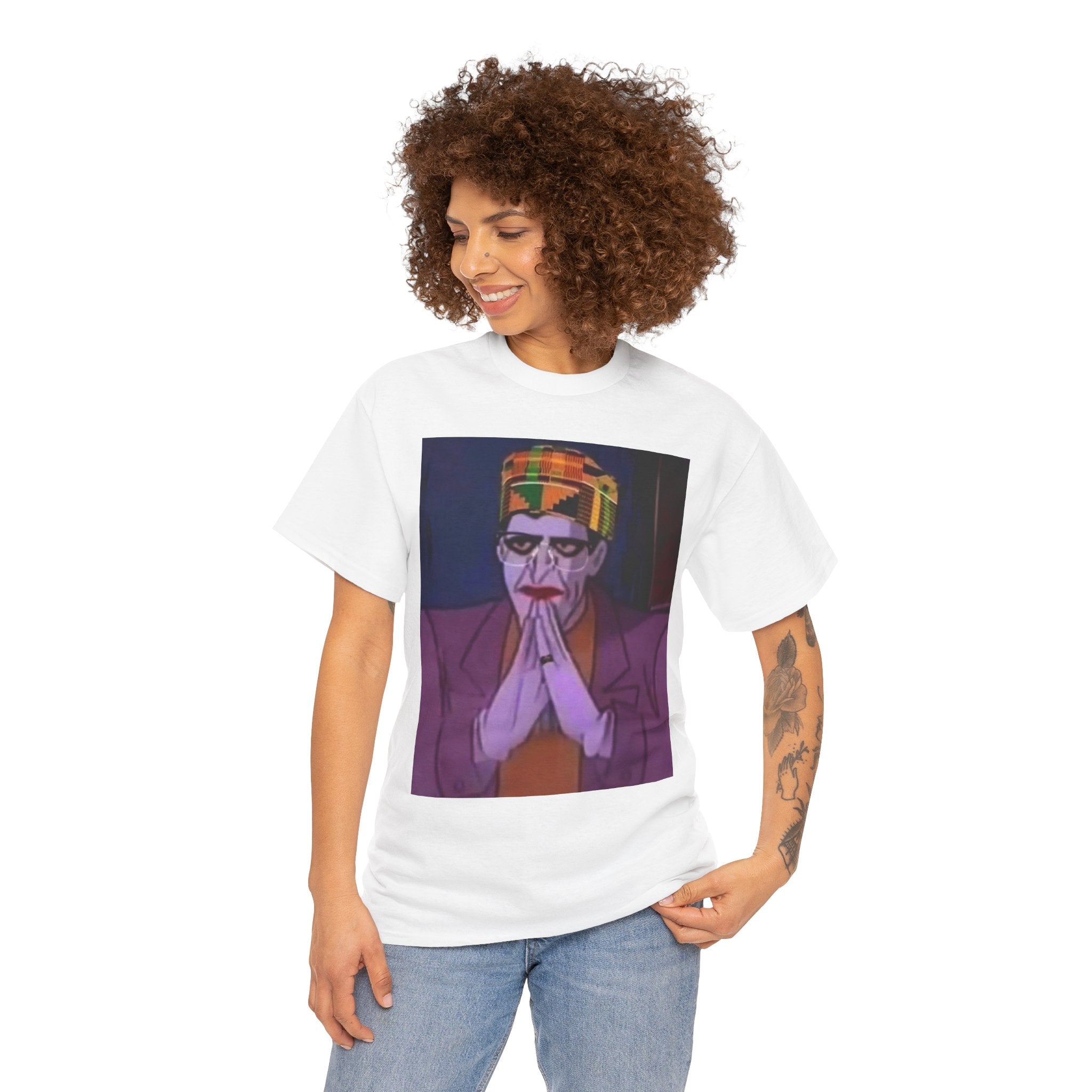 Graphic Tee — Vintage Afrocentric Joker Portrait & Psychedelic Raised Fist Art