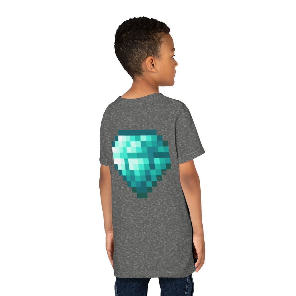 Youth Diamond Legend Tee — Pixel Minecraft-Style Gem Graphic Shirt