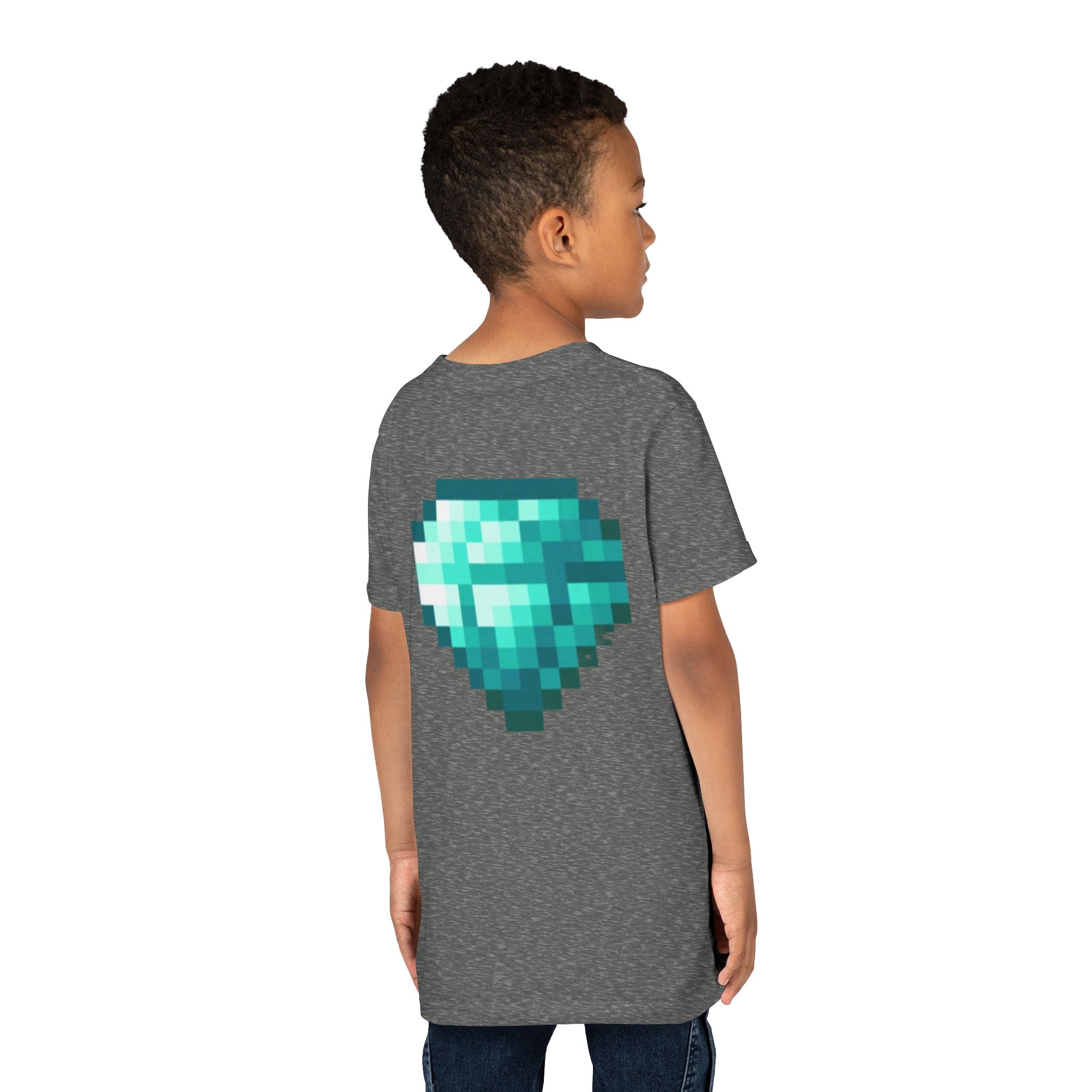 Youth Diamond Legend Tee — Pixel Minecraft-Style Gem Graphic Shirt