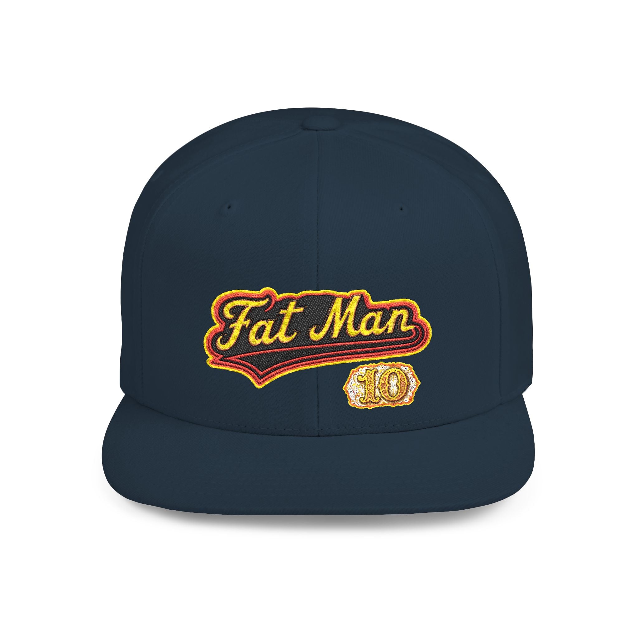 Snapback Hat — Embroidered “Fat Man” Vintage Script Cap