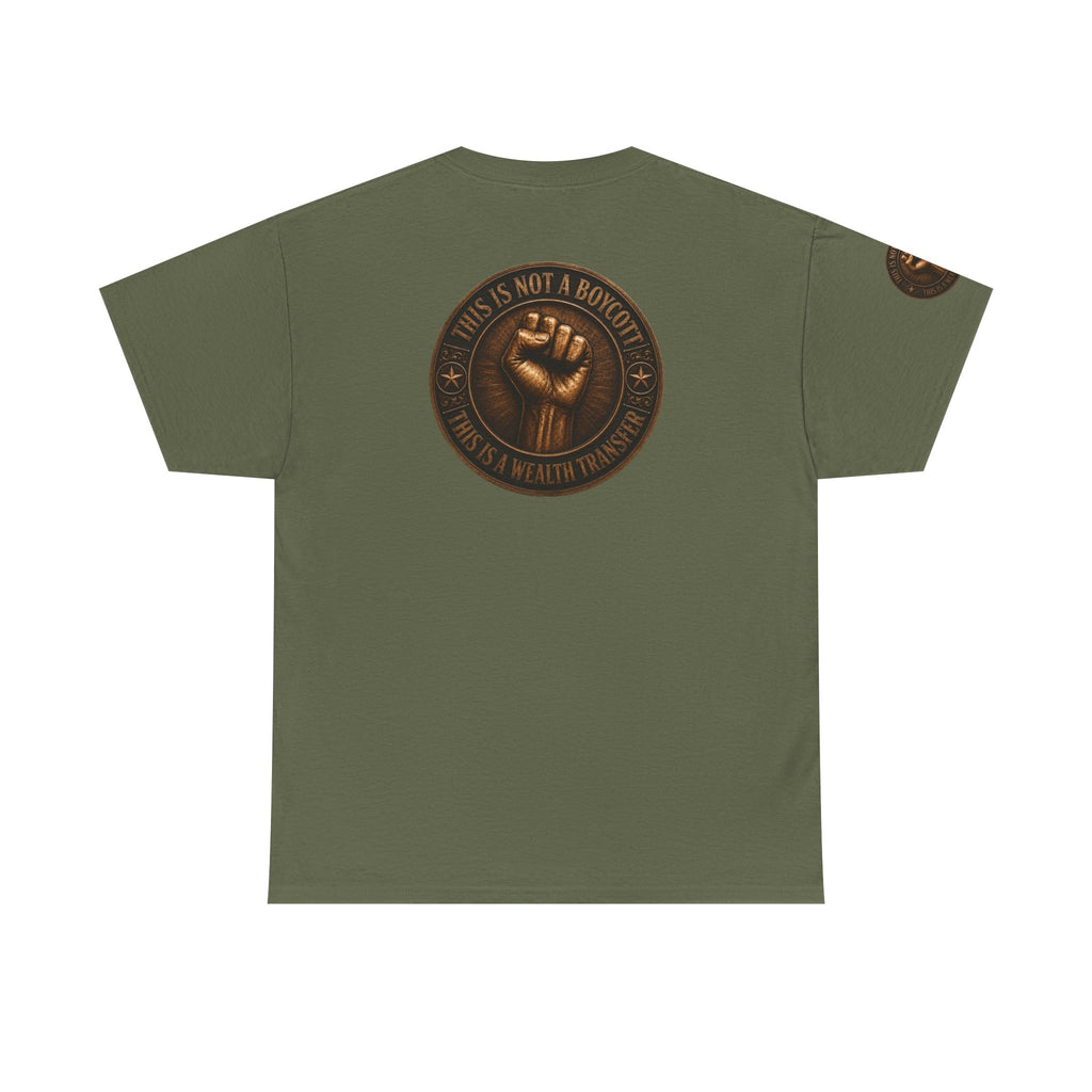 Graphic Tee — 'This Is Not A Boycott' Fist Emblem with Vintage Group Portrait