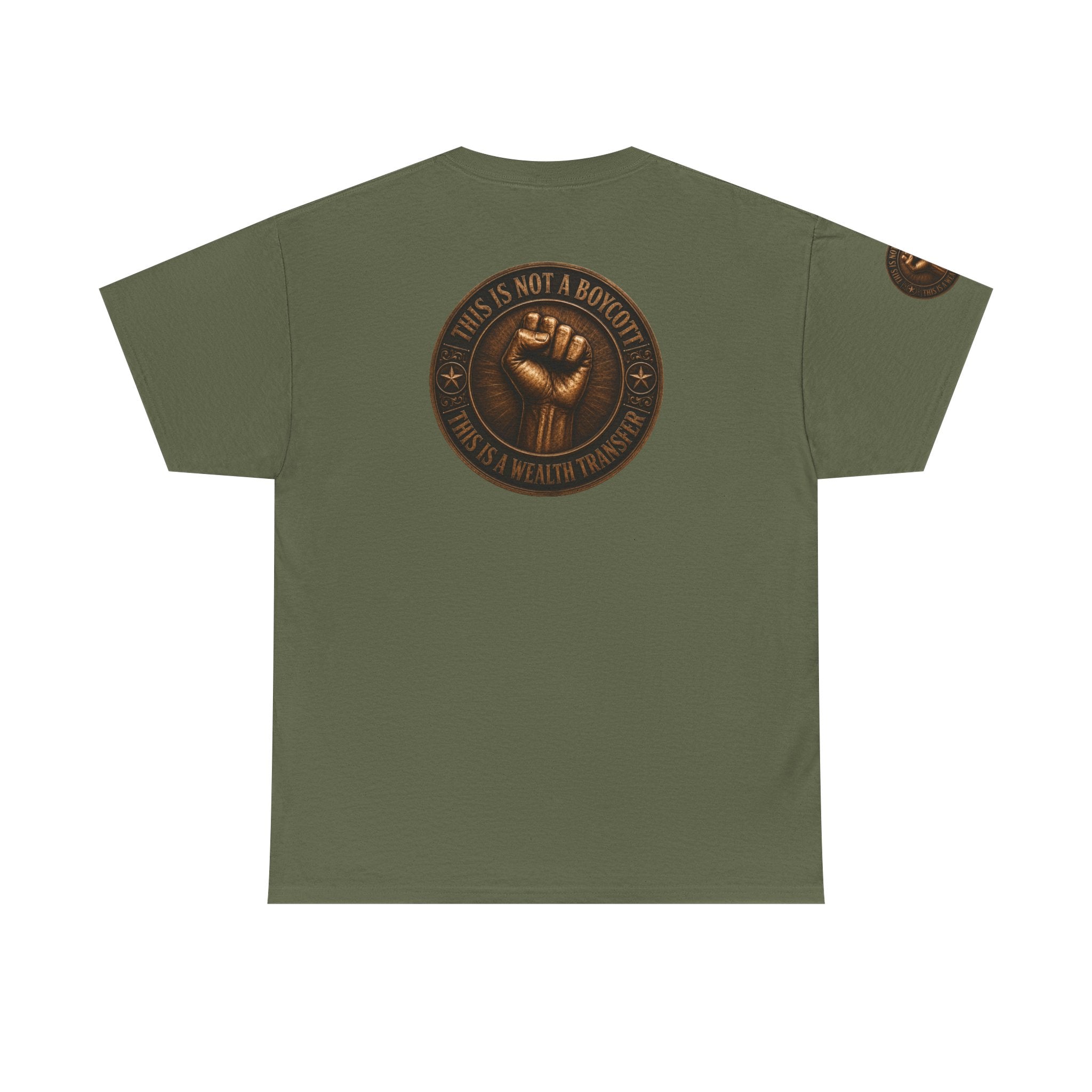 Graphic Tee — 'This Is Not A Boycott' Fist Emblem with Vintage Group Portrait