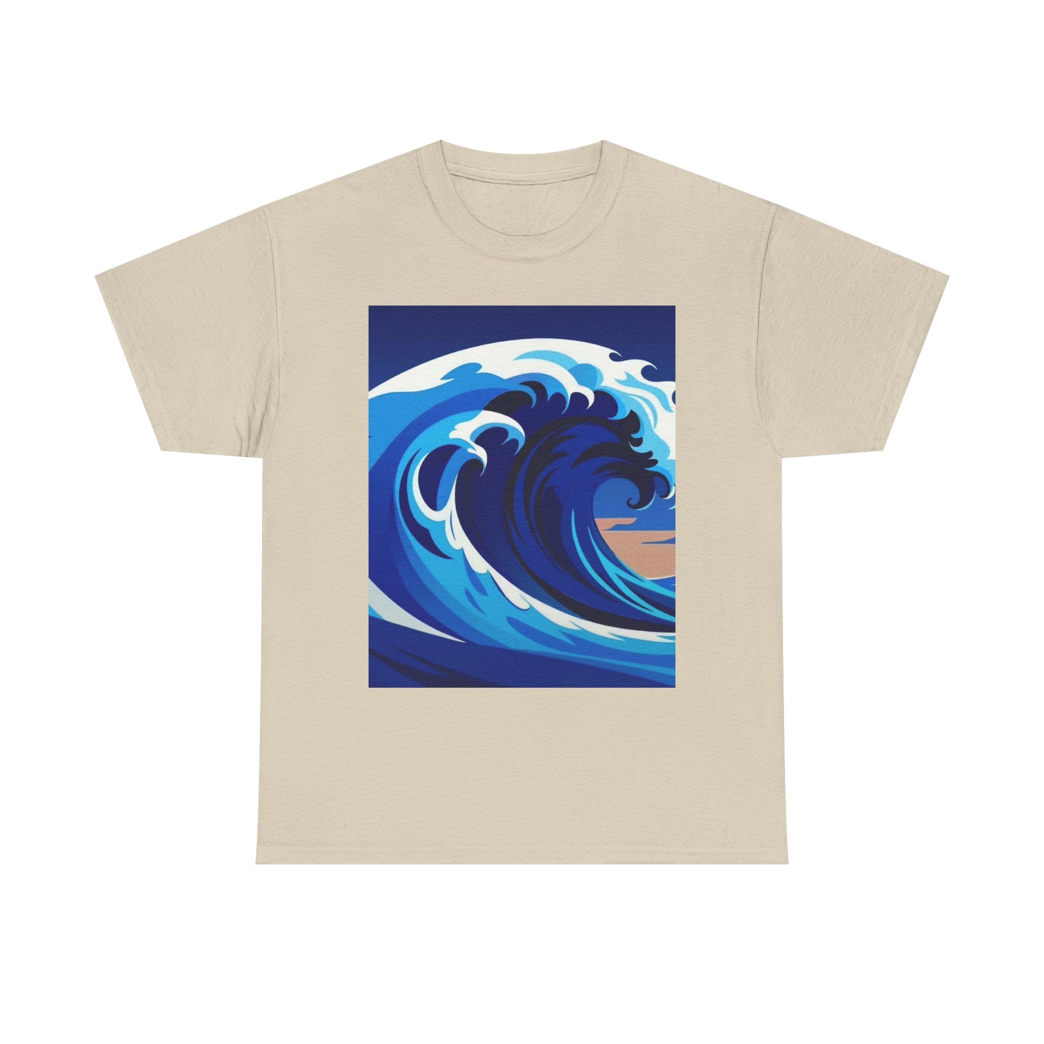 T-Shirt — Coastal Wave Graphic Tee (Ocean Sunset Wave Art)