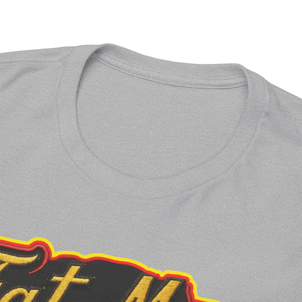Fat Man Graphic Tee — Retro Boxing Design with '10' Back Patch