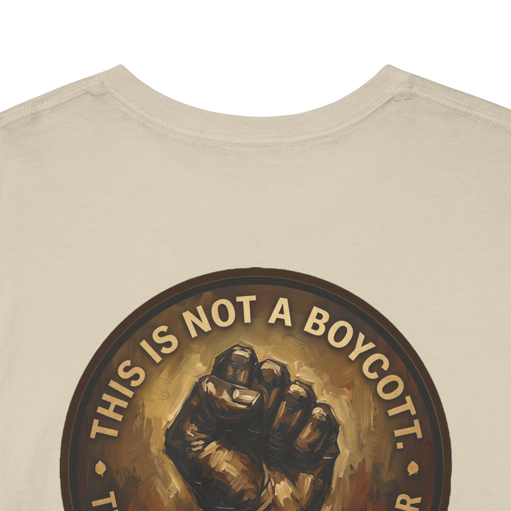 Jesus Portrait Tee with 'This Is Not A Boycott — This Is A Wealth Transfer' Back Emblem