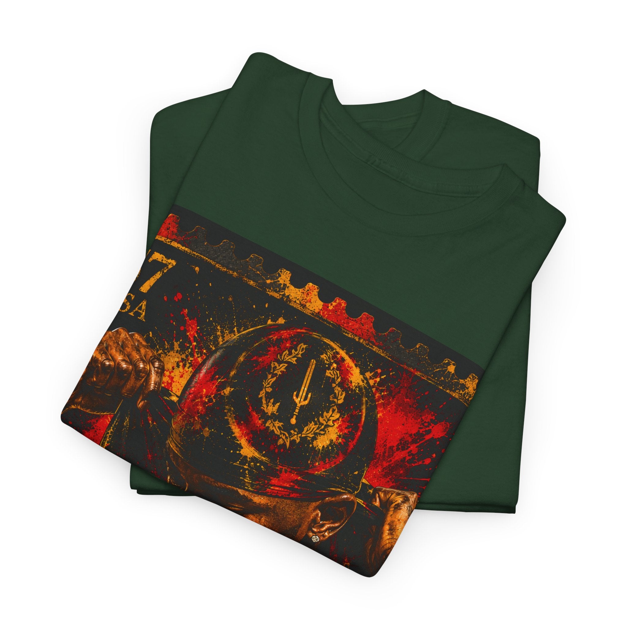 T-Shirt — Regal Afrocentric Portrait Tee (57 USA Stamp Design)