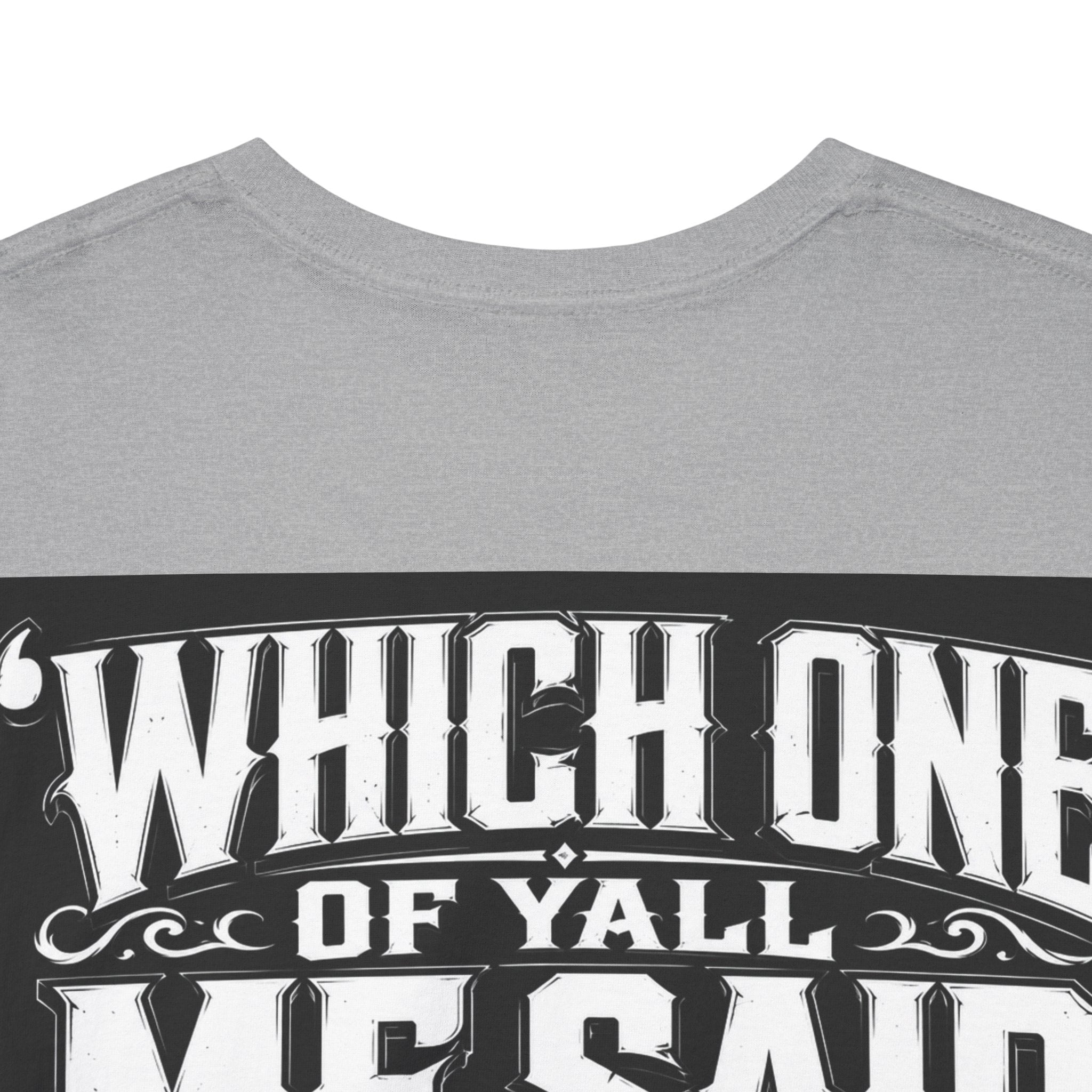 Badger Portrait Tee — "Which One of Y’all MF Said Something About a Home?" Graphic T‑Shirt