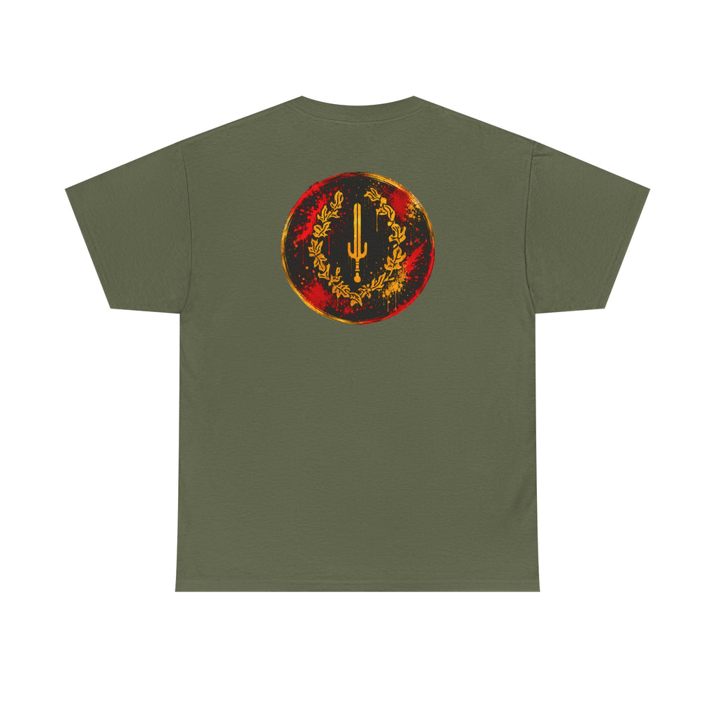 Laurel Trident Tee — Vintage Gold Emblem Graphic T-Shirt