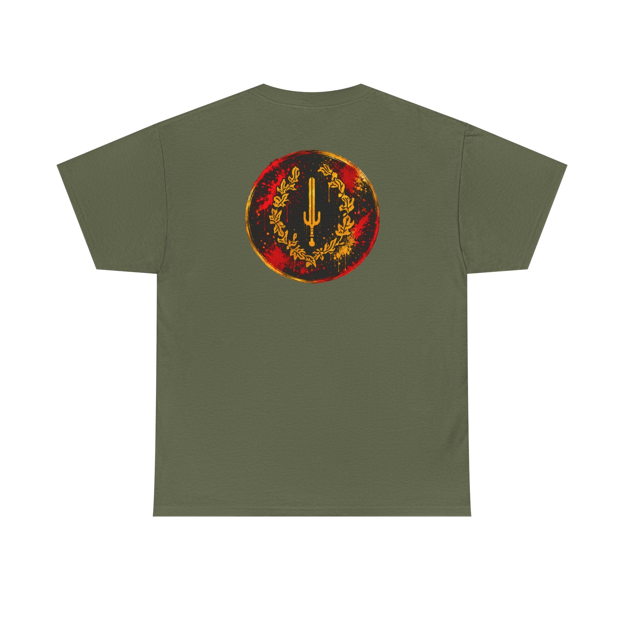 Laurel Trident Tee — Vintage Gold Emblem Graphic T-Shirt