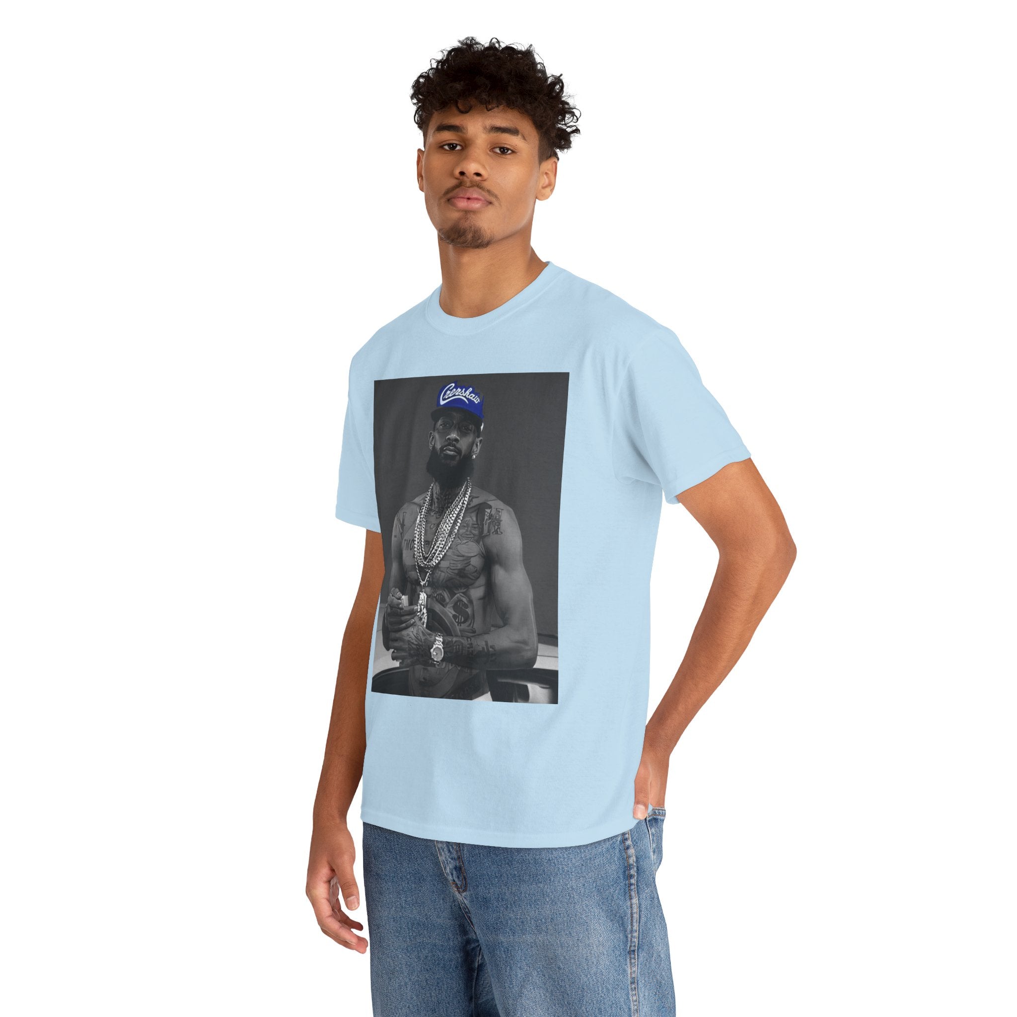Iconic Rap Legend Photo Tee — Los Angeles Cap Graphic