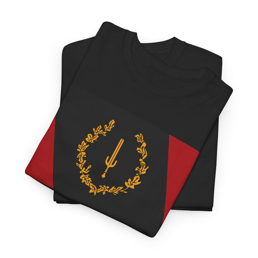 Laurel Trident Tee — Vintage Gold Emblem Graphic T-Shirt