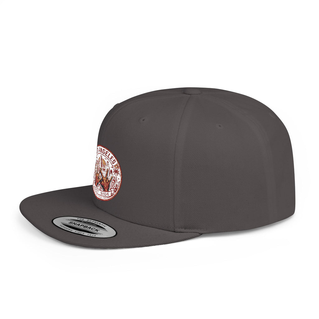 Wildflower Crown Snapback Hat — 'Little Dreamer' Floral Embroidered Flat Bill
