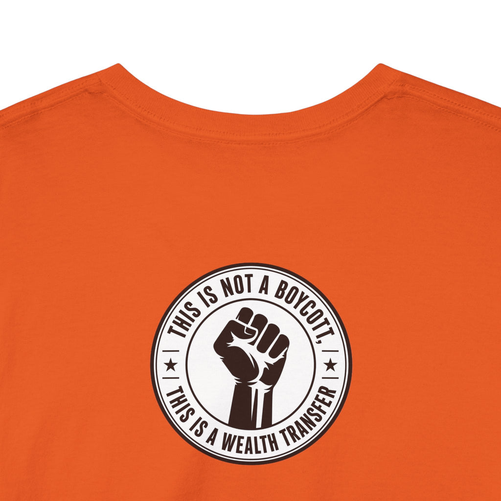 Graphic Tee — Retro Portrait Front with Black Power Fist Back