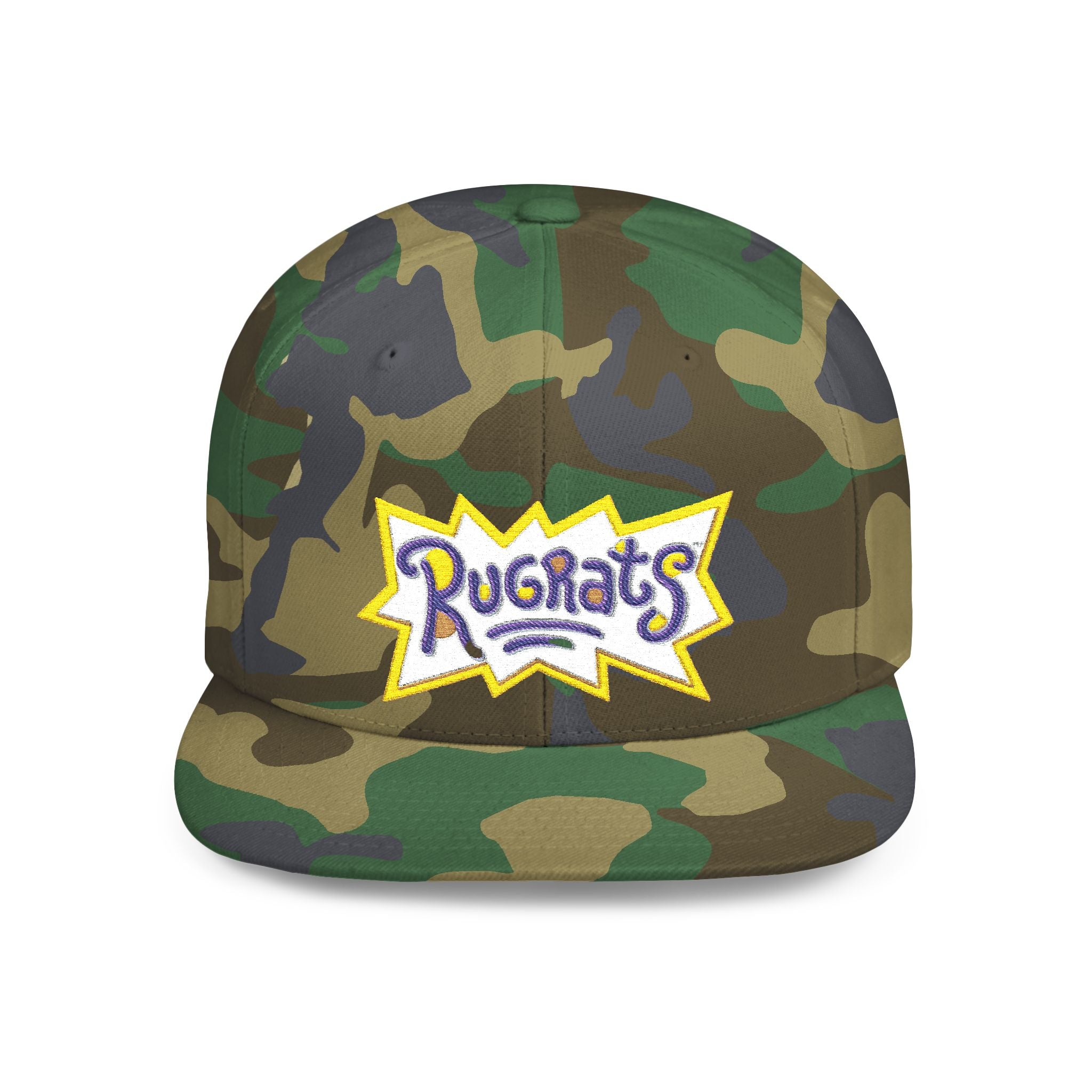 Snapback Hat — Retro 'Rugrats' Logo Flat Bill Cap