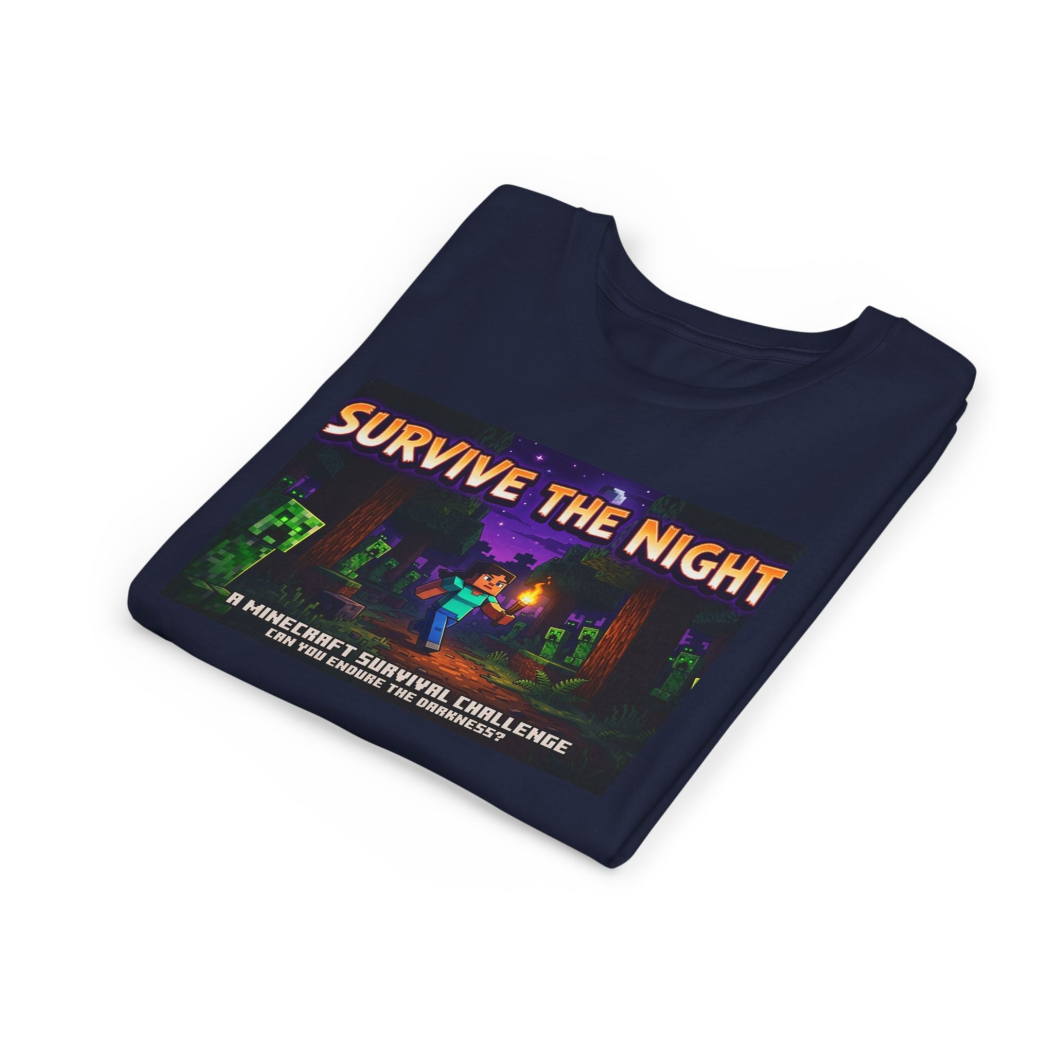 Survive the Night Youth Tee — Glowing Creeper Night Gamer Shirt
