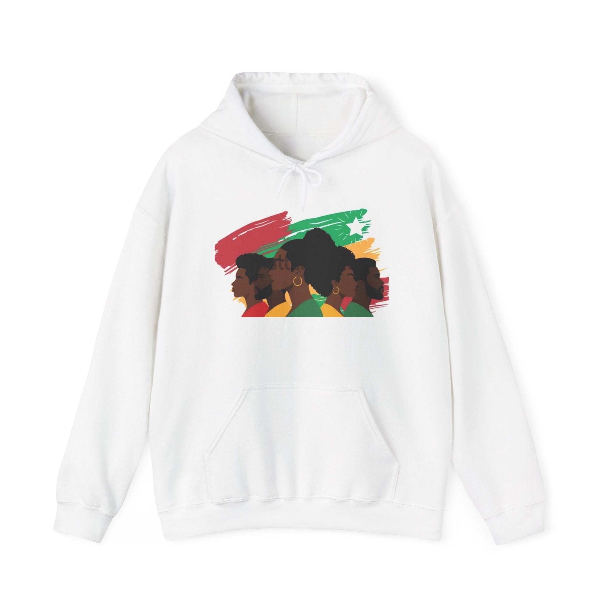 Black Unity Hoodie — Pan-African Portraits with "This Is Not A Boycott, This Is A Wealth Transfer" Back Print
