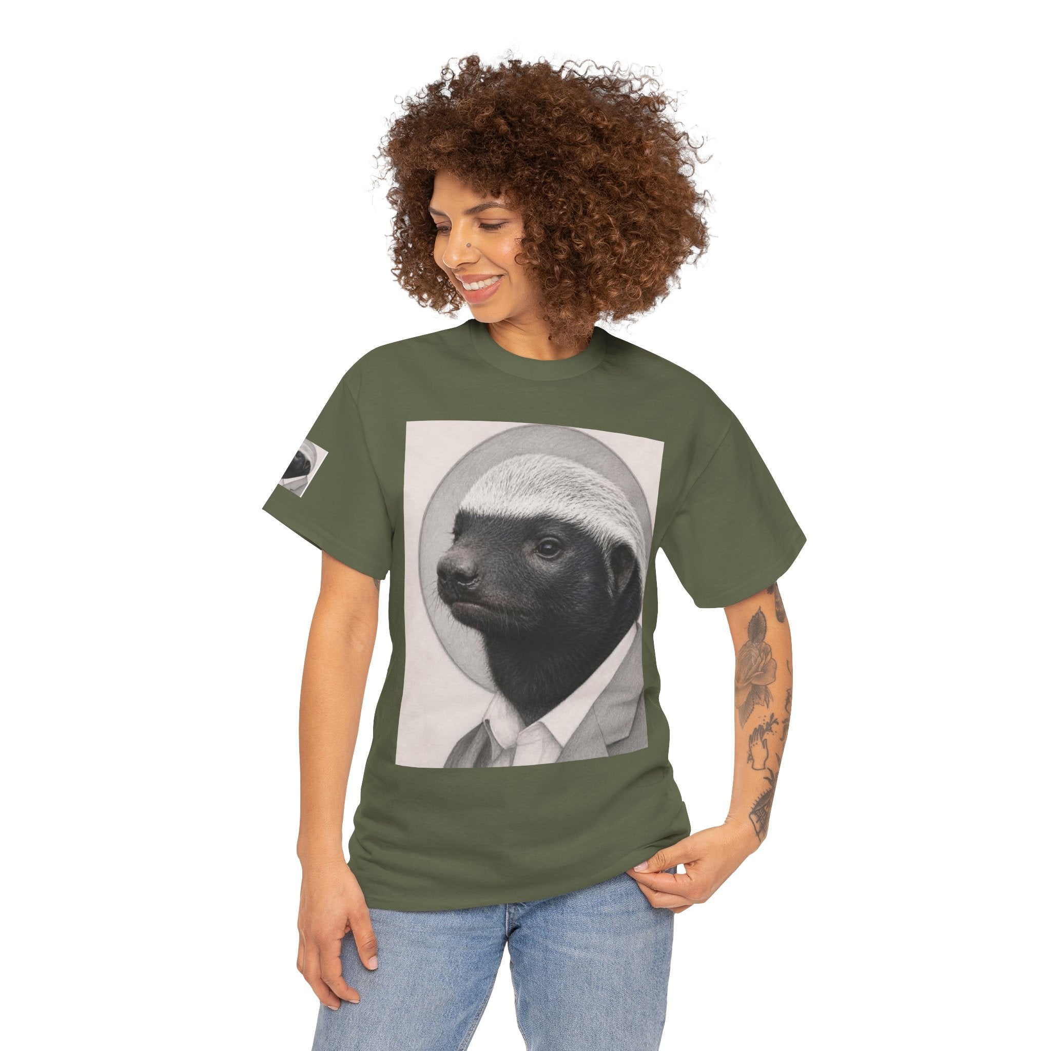 Badger Portrait Tee — "Which One of Y’all MF Said Something About a Home?" Graphic T‑Shirt
