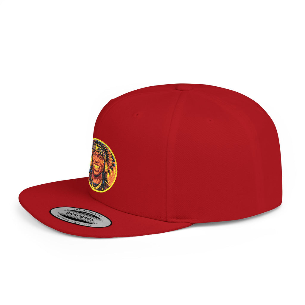 Snapback Hat — Vibrant Tribal Lion Patch Flat Bill Cap