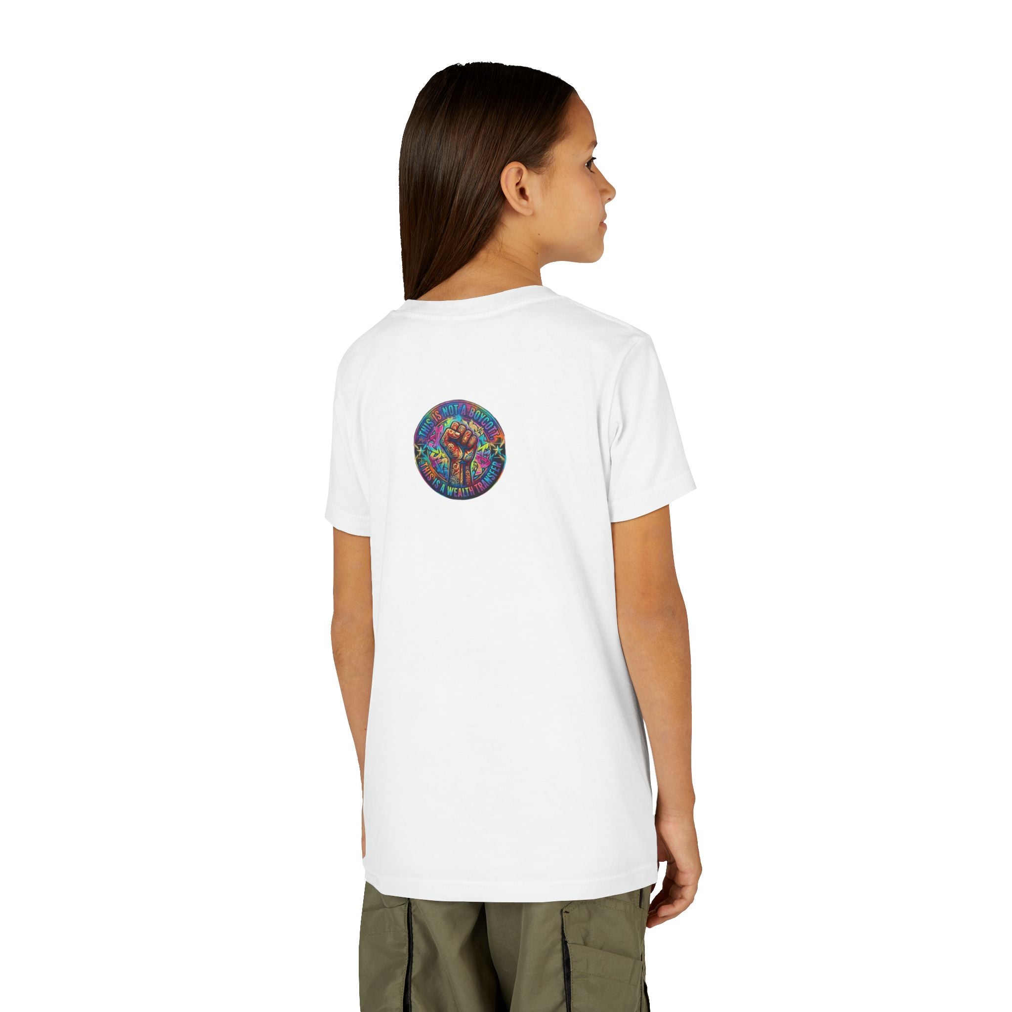 Youth Trophy Lightning Tee — Winning Kids' Short Sleeve Shirt with Stars & Confetti