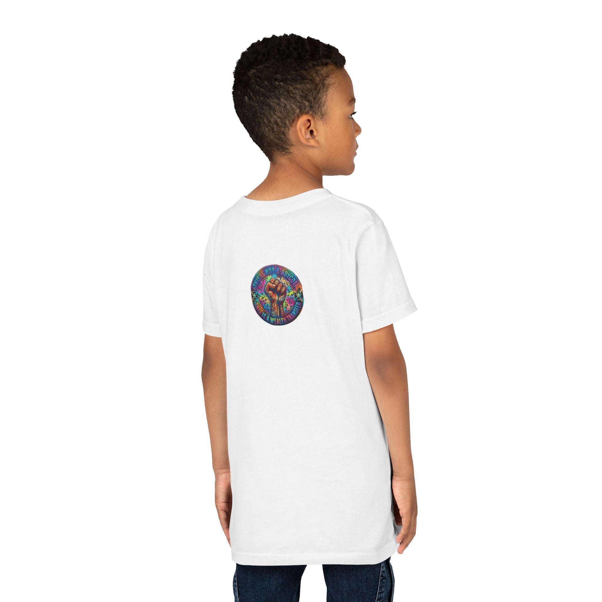Youth Trophy Lightning Tee — Winning Kids' Short Sleeve Shirt with Stars & Confetti