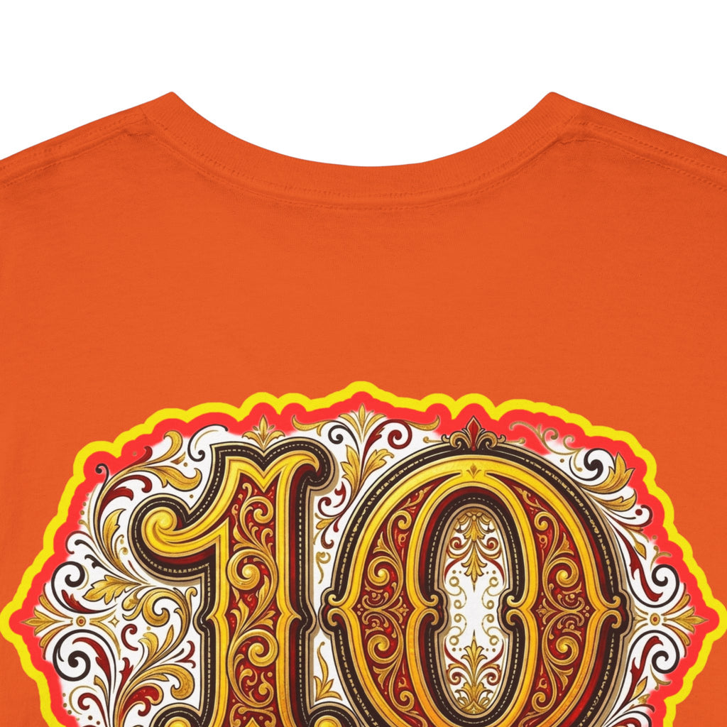 Fat Man Graphic Tee — Retro Boxing Design with '10' Back Patch