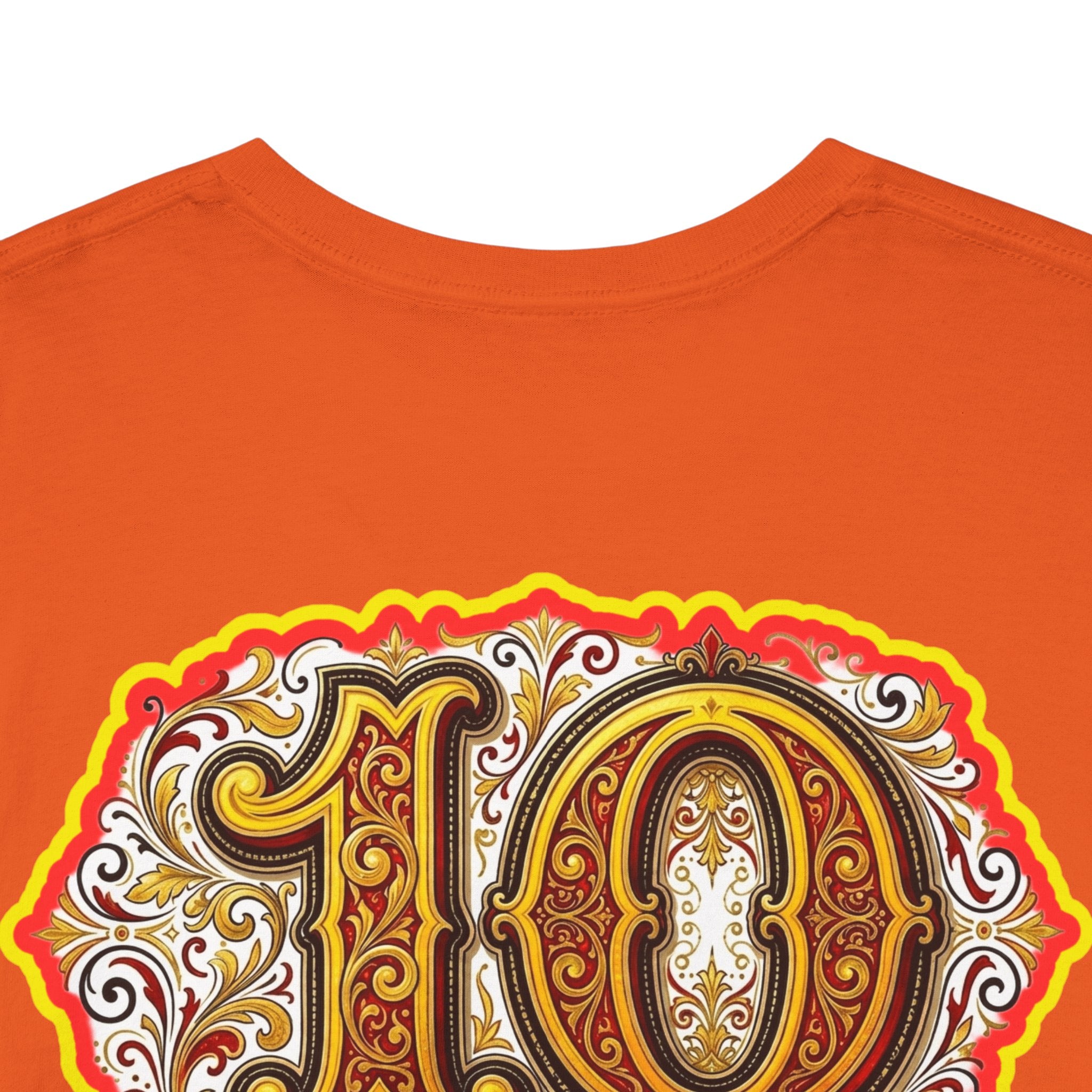 Fat Man Graphic Tee — Retro Boxing Design with '10' Back Patch