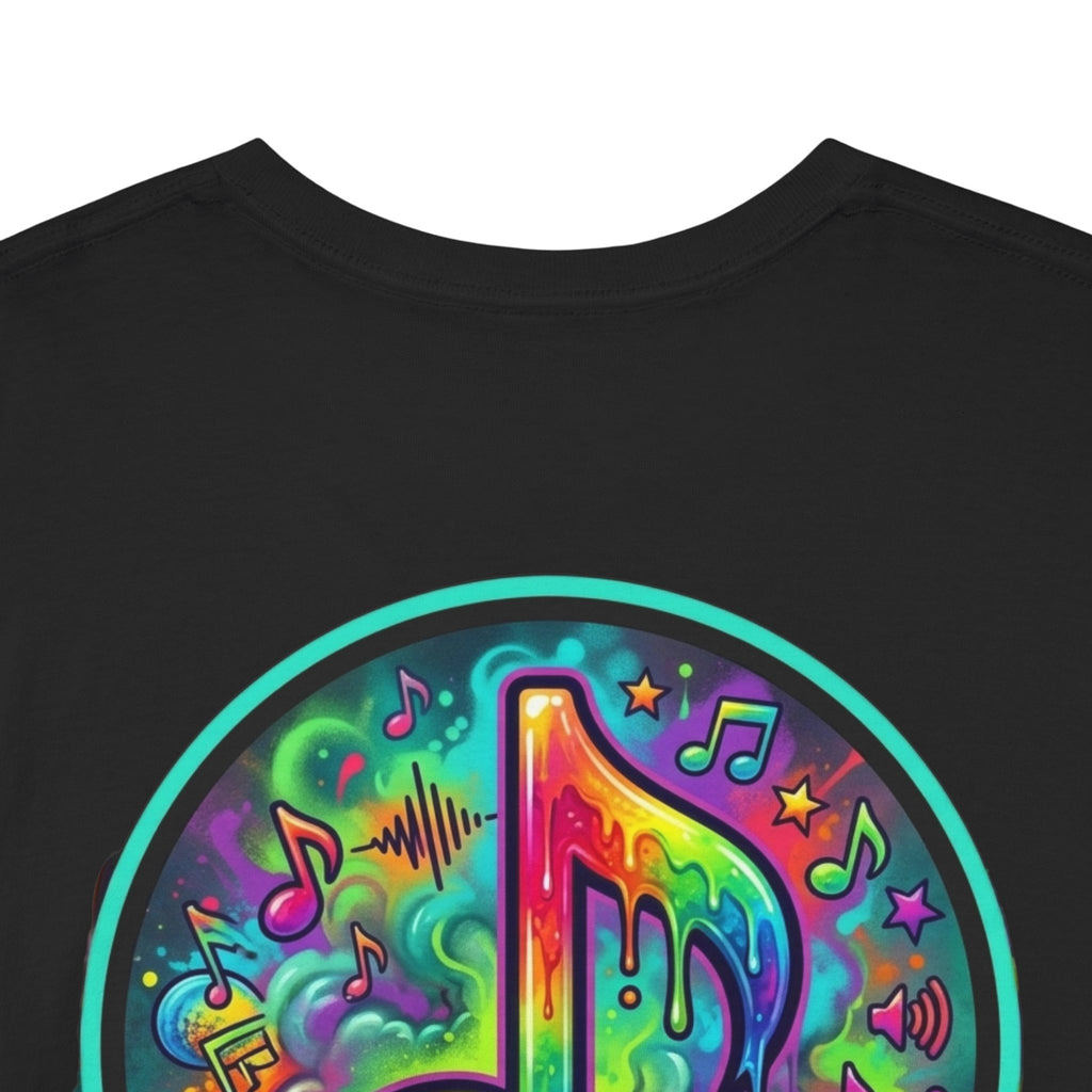 Music Vibes Tee — “They Want Our Rhythm But They Don’t Want Our Blues” Psychedelic Drip Note T-Shirt