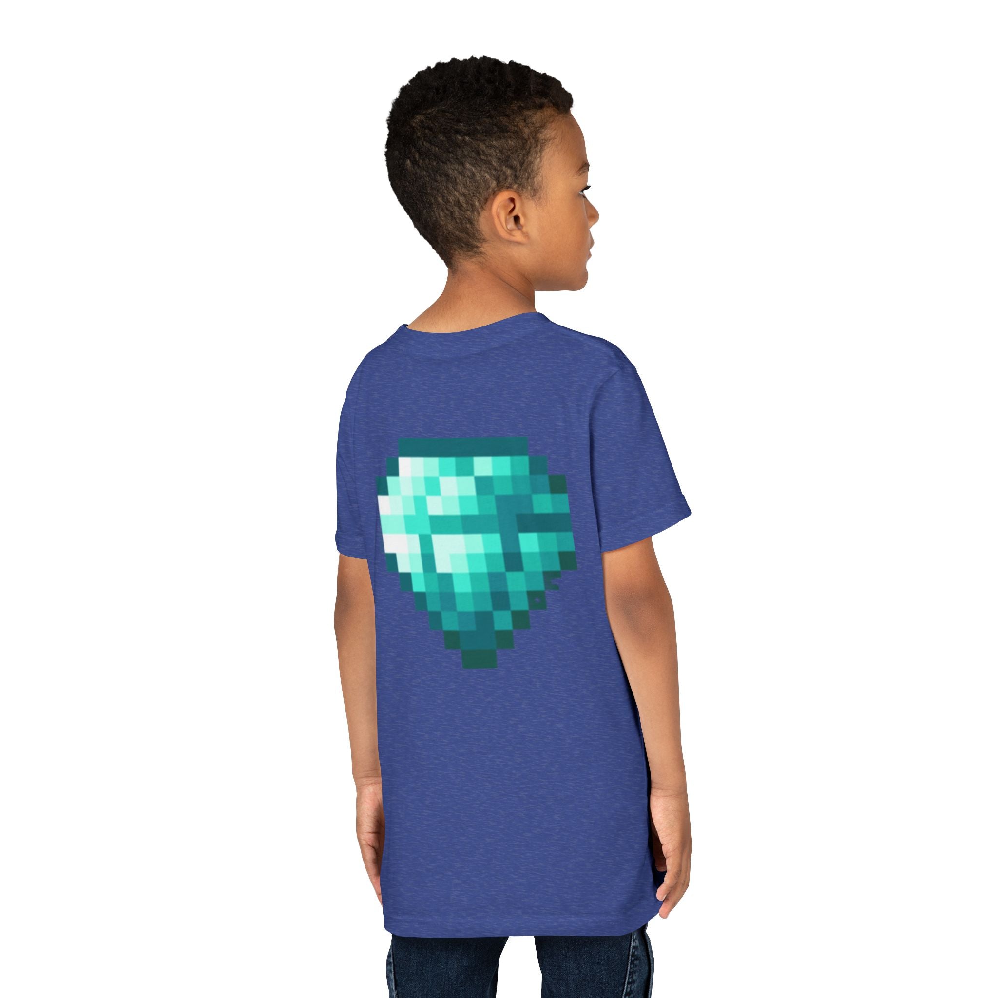 Youth Diamond Legend Tee — Pixel Minecraft-Style Gem Graphic Shirt