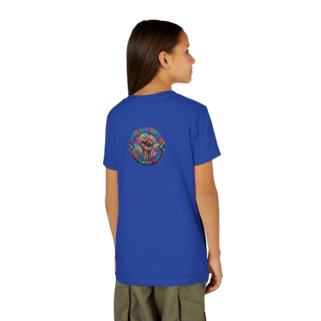 Retro Pixel Explosion Youth Tee — Smiling Avatar, Hearts, Gems & Controllers