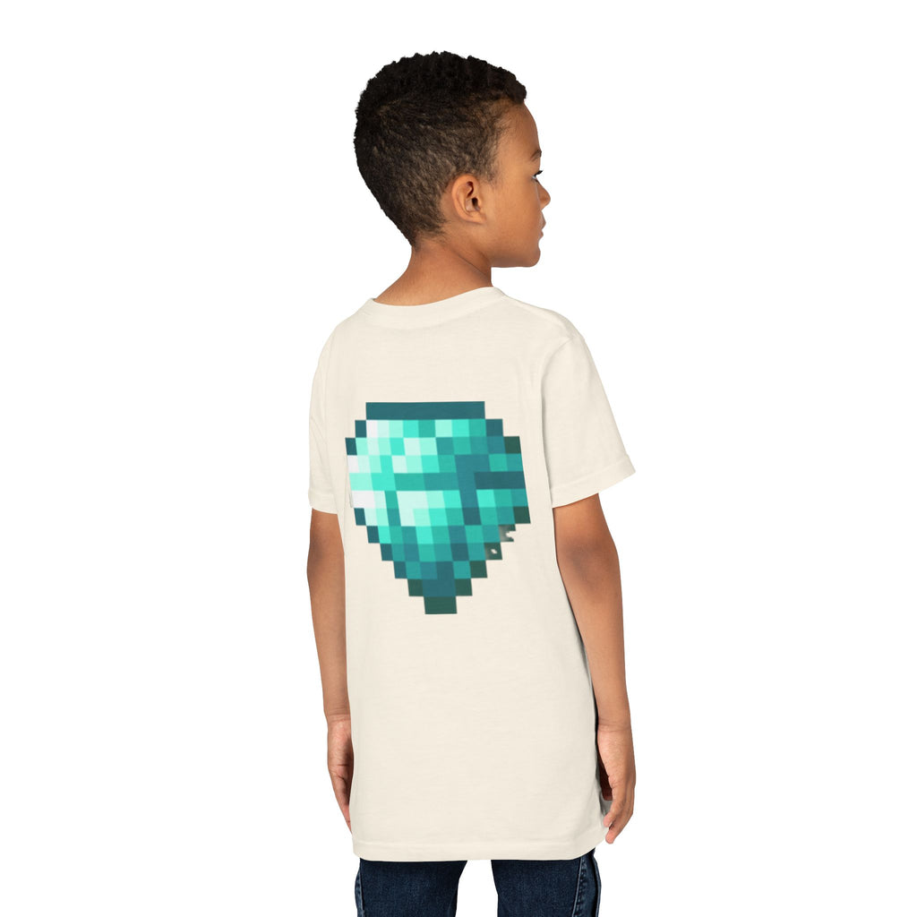 Youth Diamond Legend Tee — Pixel Minecraft-Style Gem Graphic Shirt