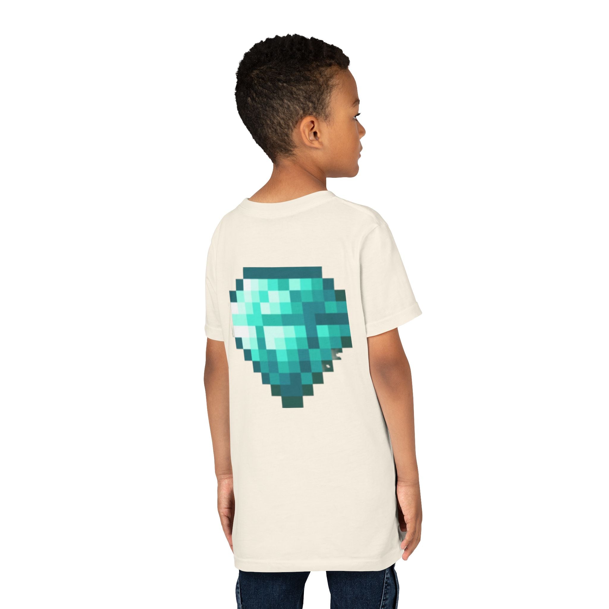 Youth Diamond Legend Tee — Pixel Minecraft-Style Gem Graphic Shirt