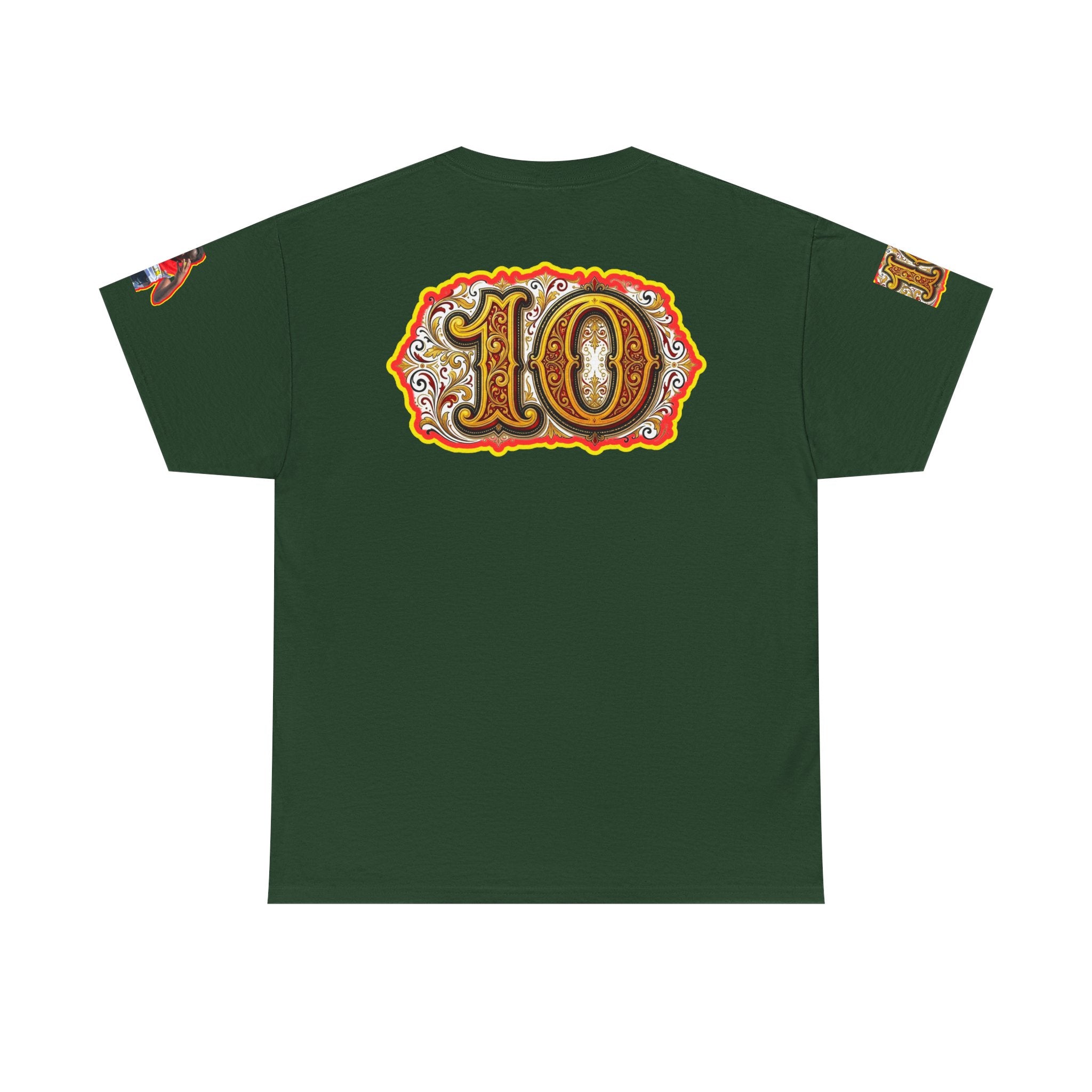 Fat Man Graphic Tee — Retro Boxing Design with '10' Back Patch