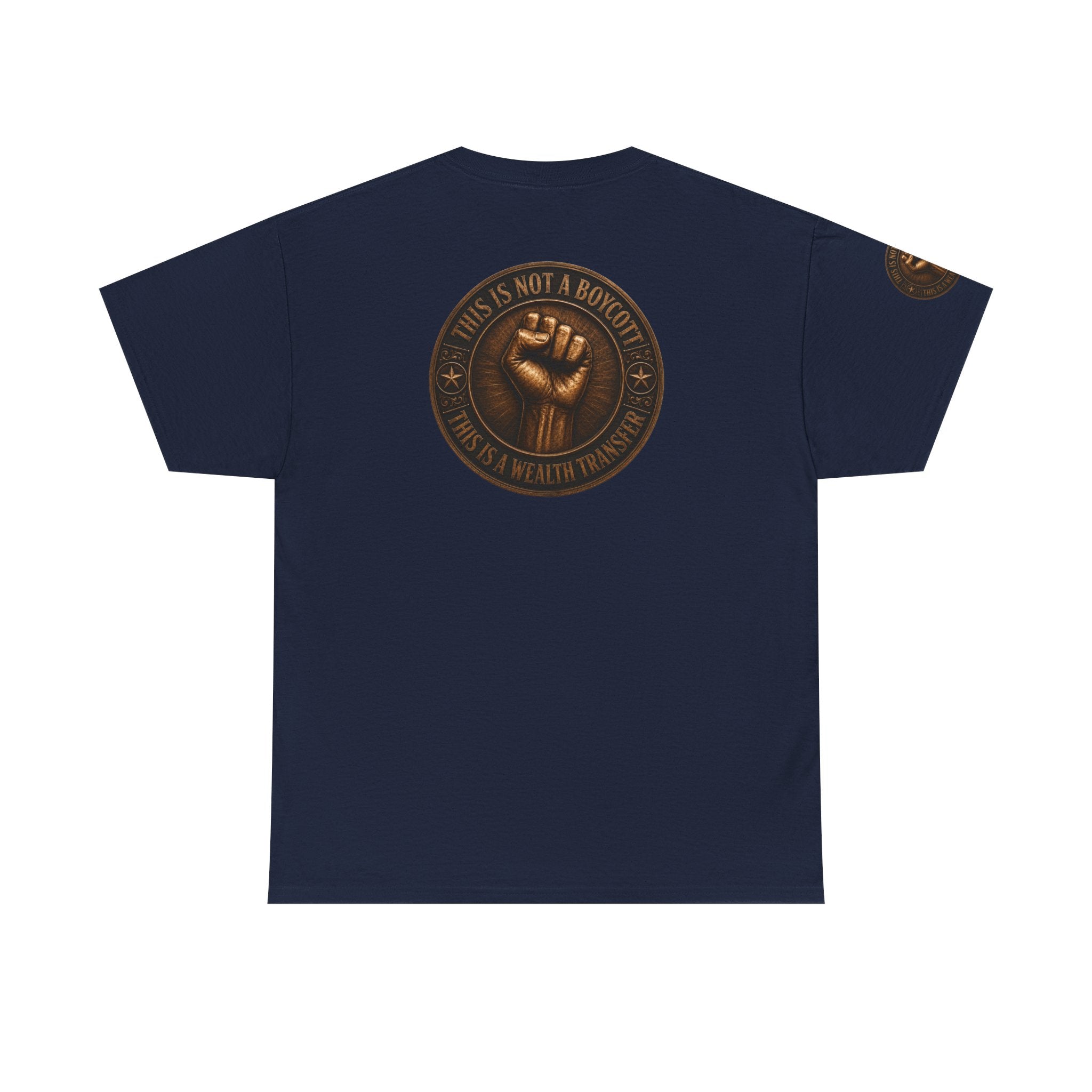 Graphic Tee — 'This Is Not A Boycott' Fist Emblem with Vintage Group Portrait