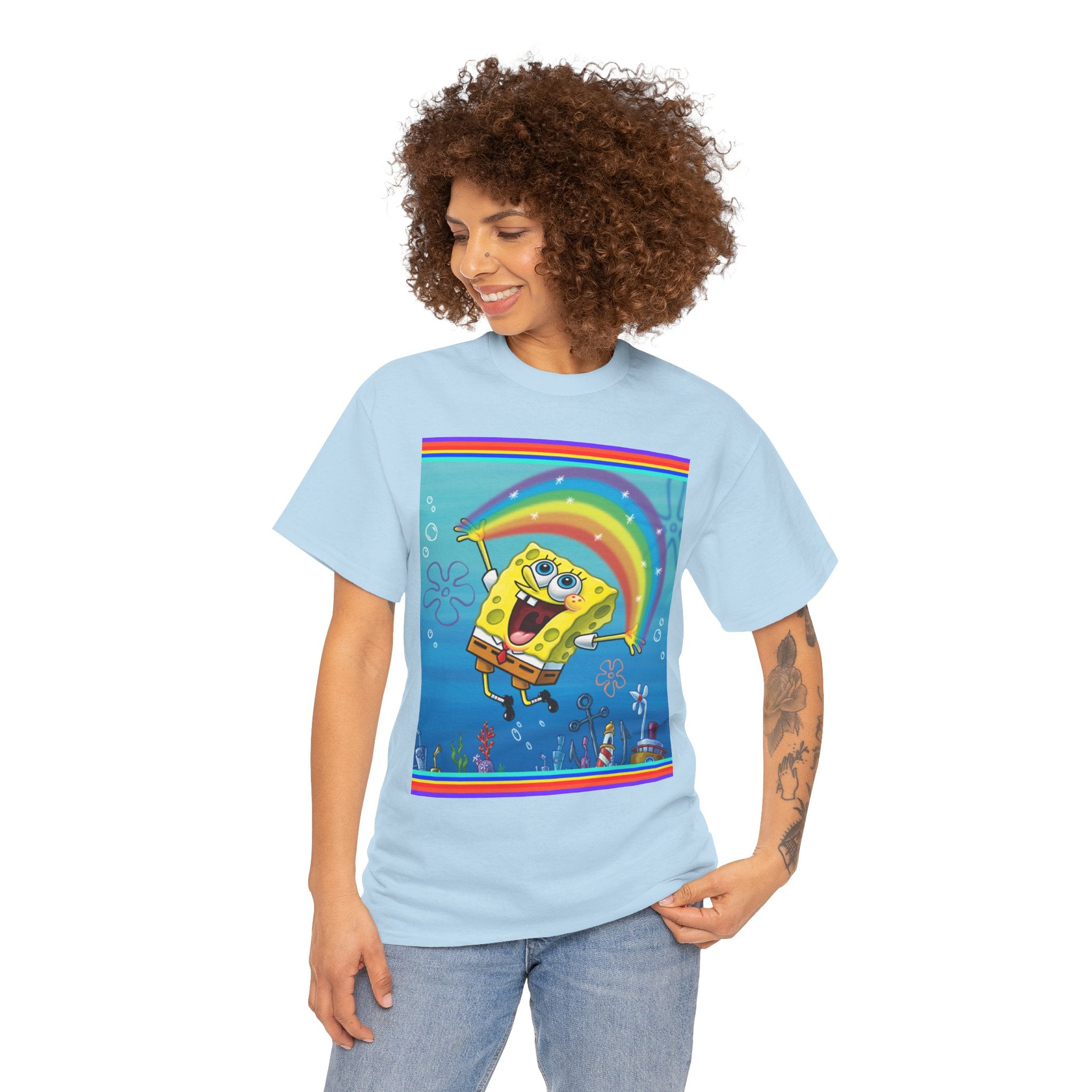 SpongeBob Rainbow SquarePants T-Shirt — Nickelodeon Graphic Tee