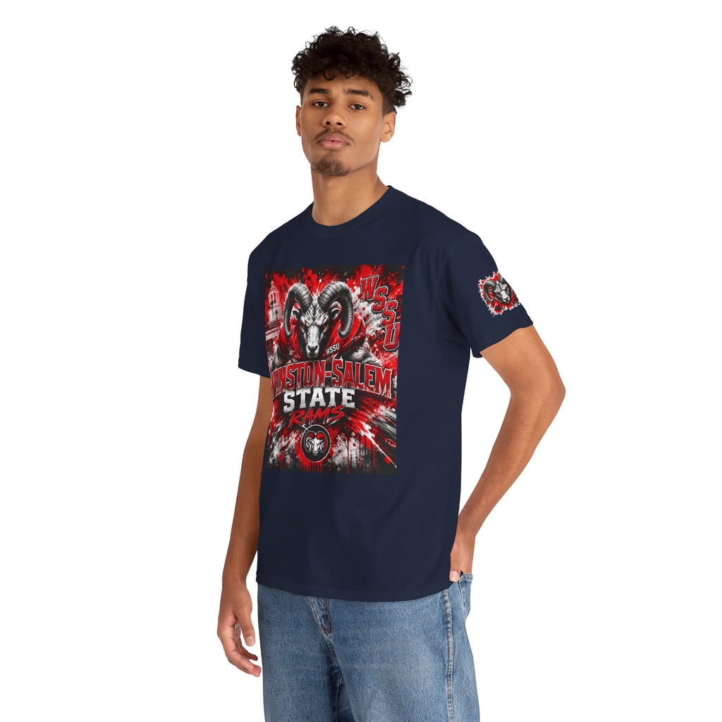Winston‑Salem State Rams Ram Head Tee — Bold College Spirit T‑Shirt