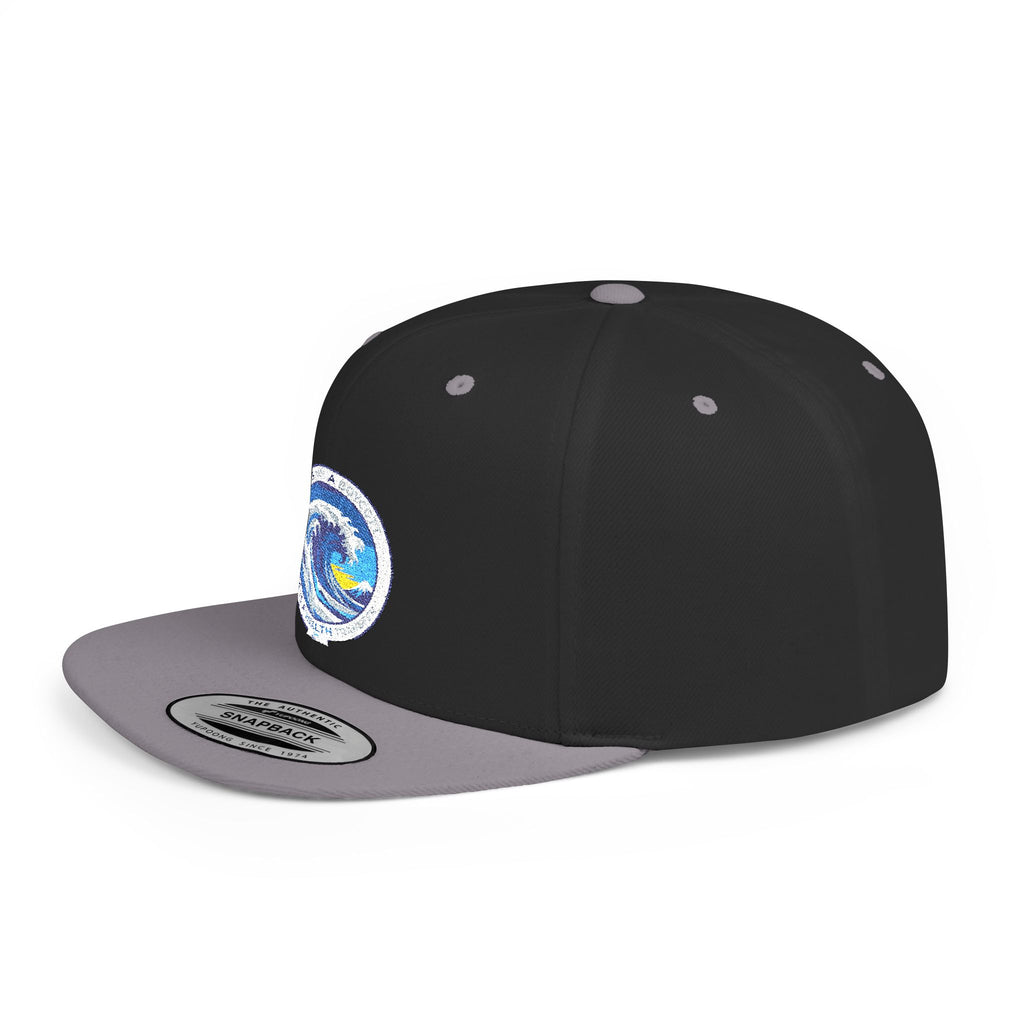 Copy of Reggae Vibes Flat Bill Snapback Hat — Colorful Rasta Music Patch