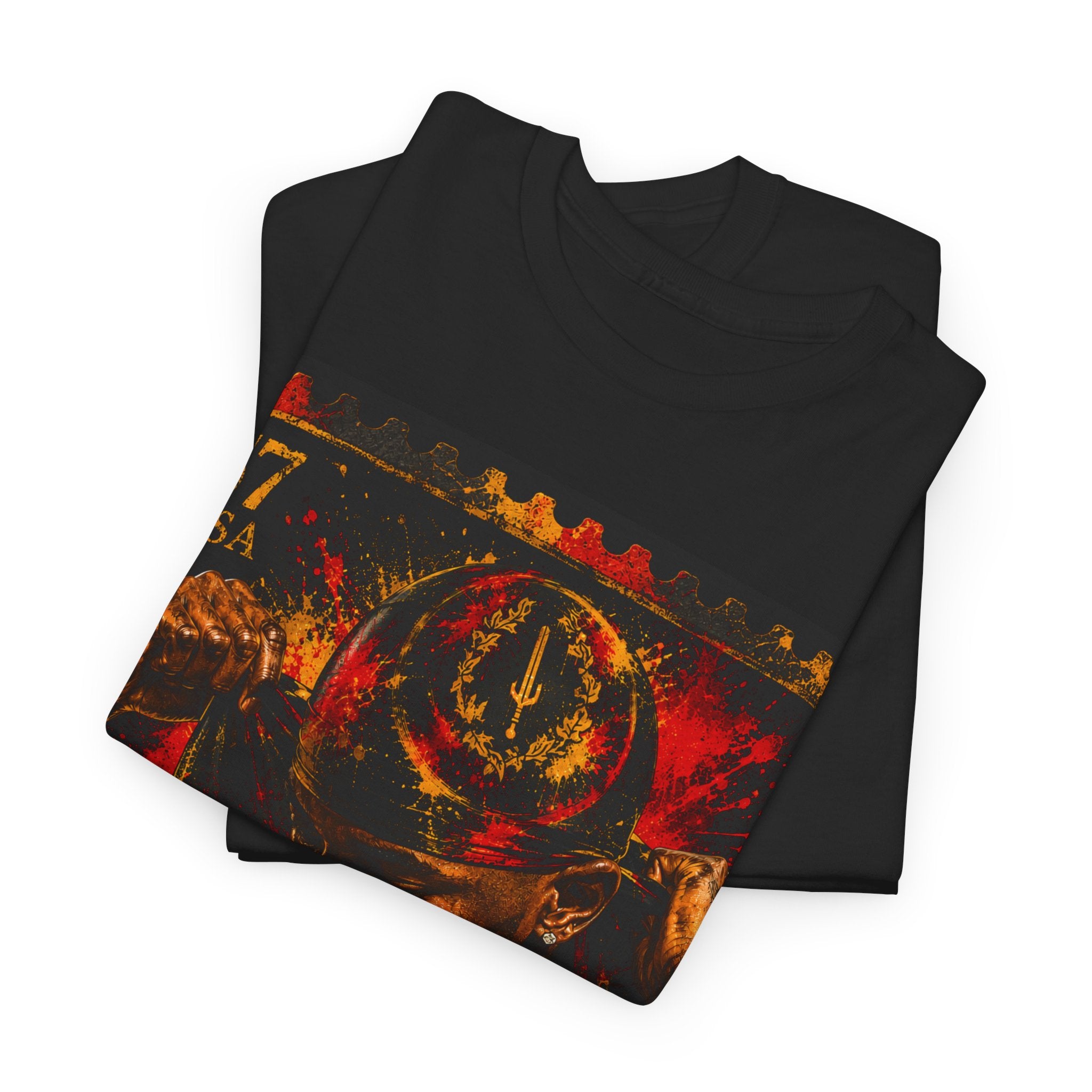 T-Shirt — Regal Afrocentric Portrait Tee (57 USA Stamp Design)