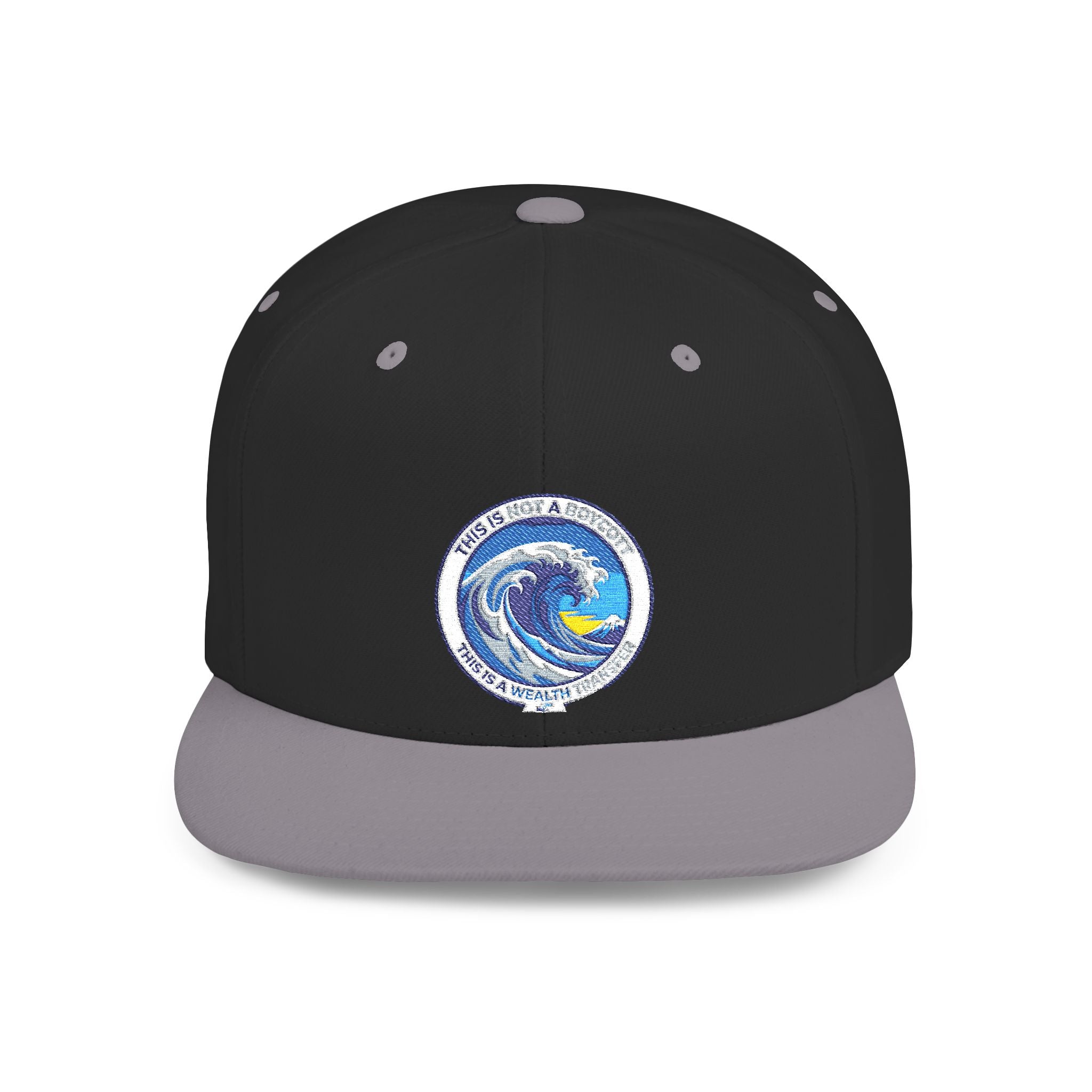 Copy of Reggae Vibes Flat Bill Snapback Hat — Colorful Rasta Music Patch