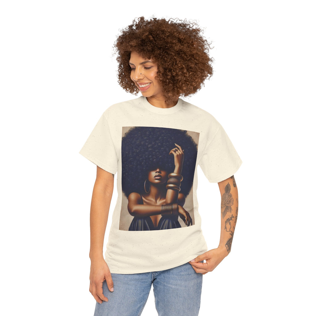 Afro Goddess Portrait Tee — Empowerment Graphic T-Shirt