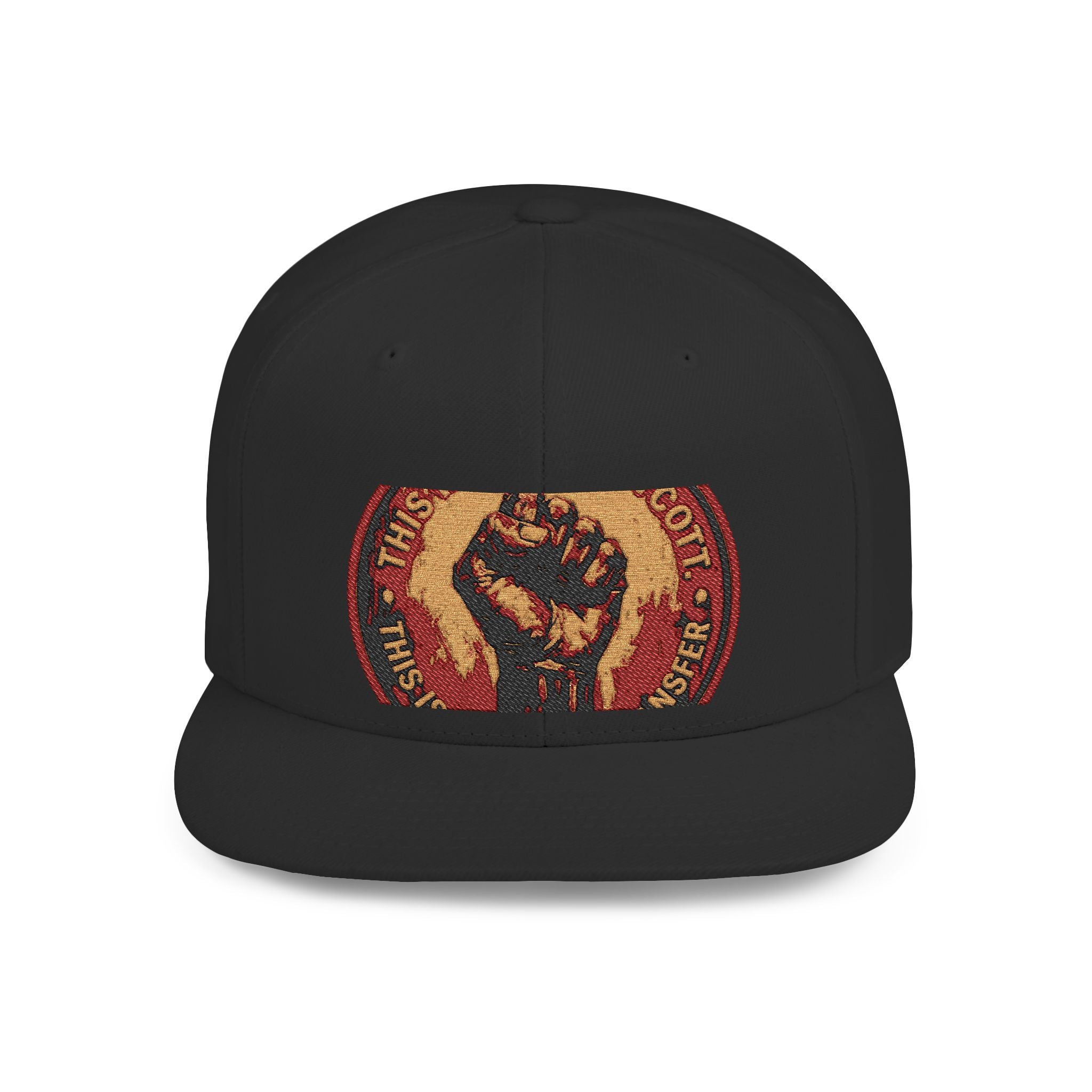 Raised Fist Snapback Hat – Vintage Protest Emblem Flat Bill Cap