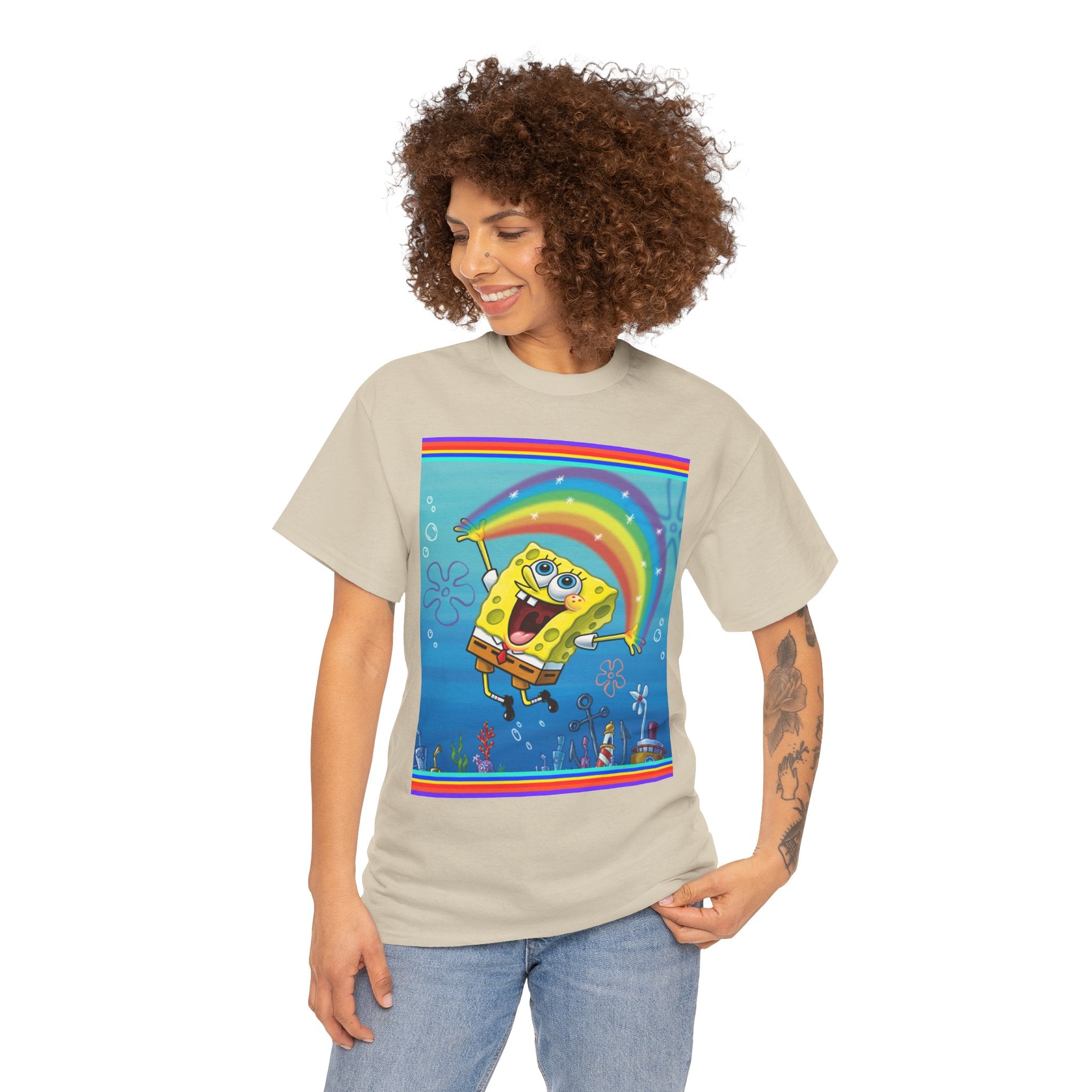 SpongeBob Rainbow SquarePants T-Shirt — Nickelodeon Graphic Tee