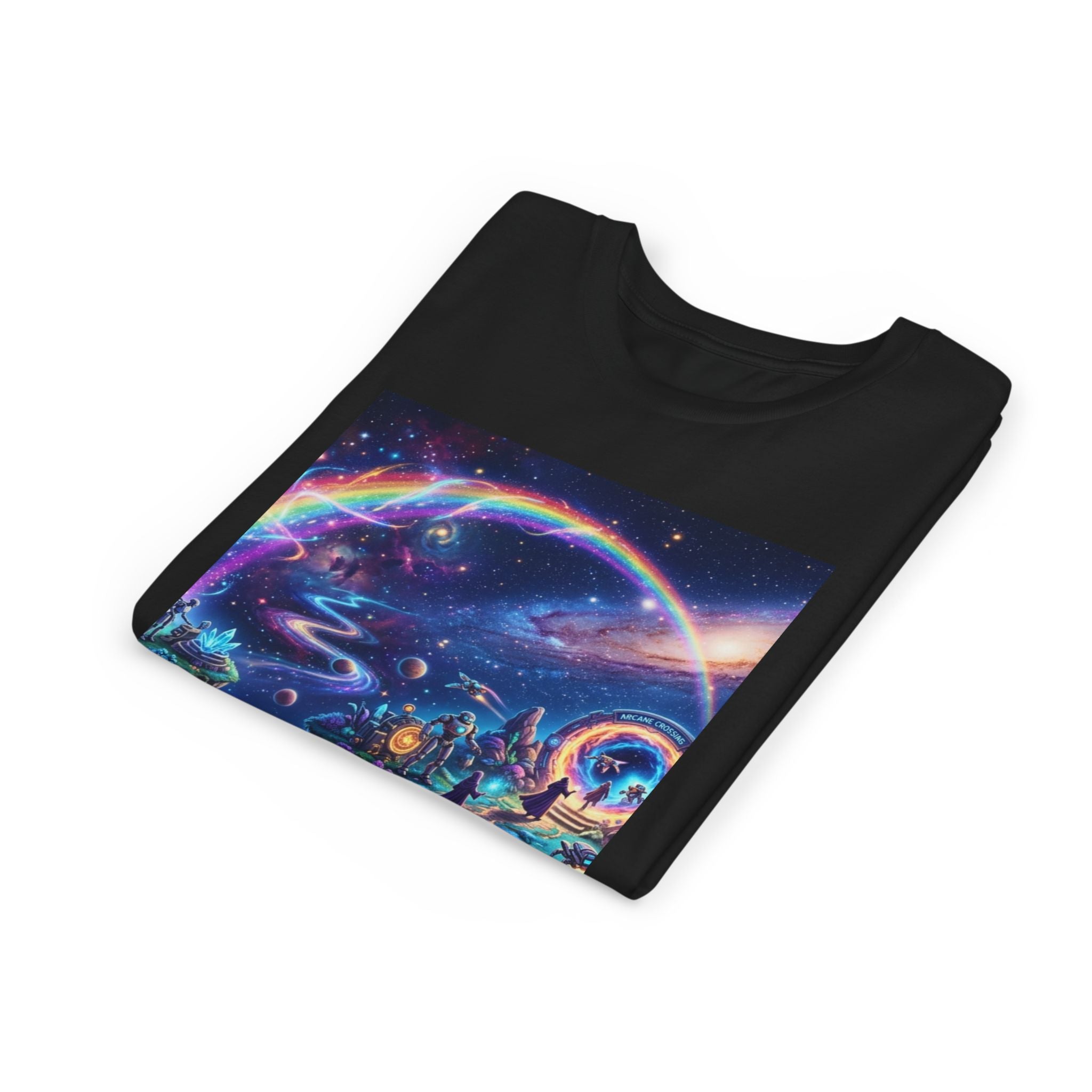 Galaxy Fantasy Youth Tee — Floating Islands, Robots & Magic Portals