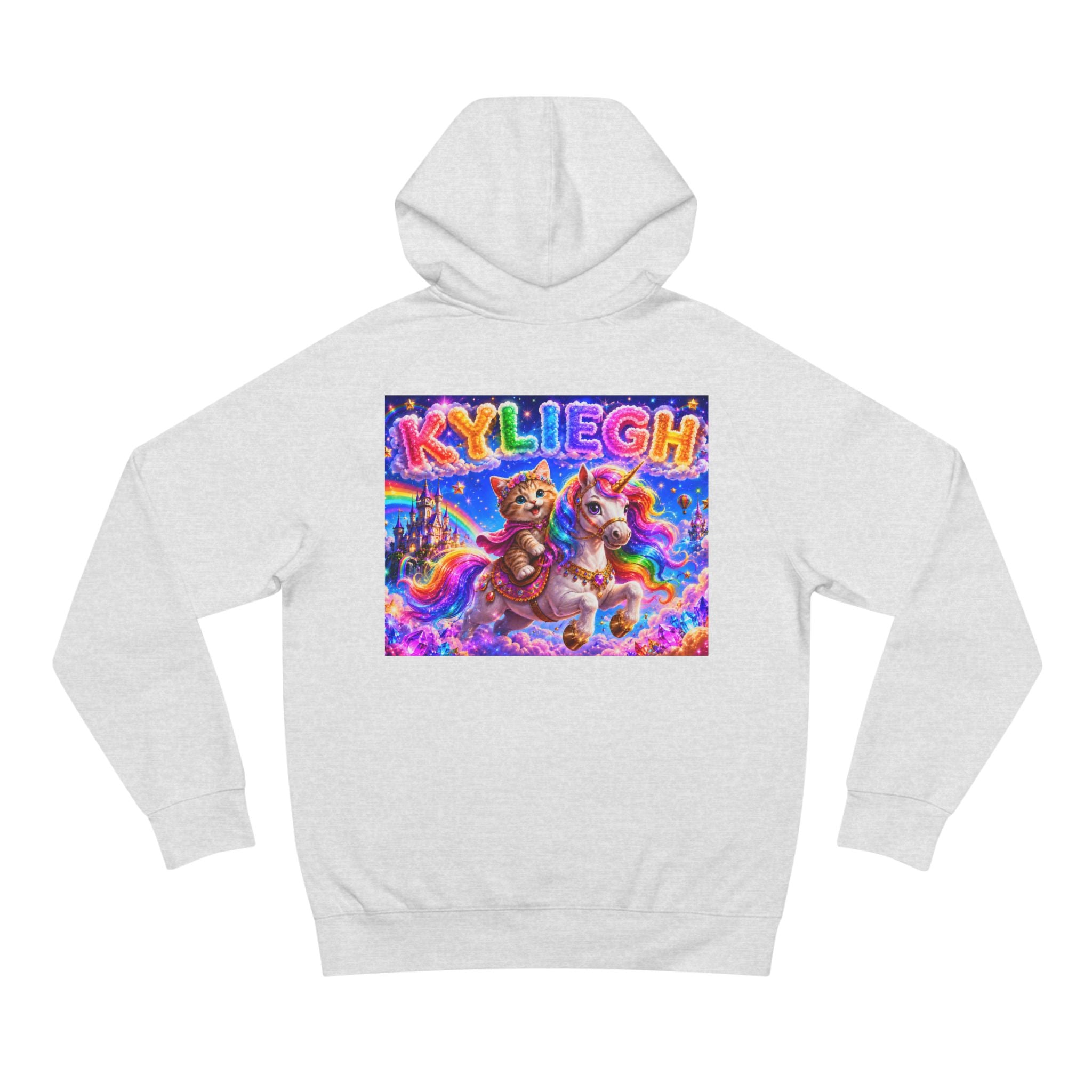 KYLIEGH Rainbow Pony Hoodie — Personalized Cute Unicorn Graphic Pullover