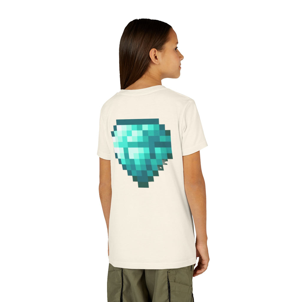 Youth Diamond Legend Tee — Pixel Minecraft-Style Gem Graphic Shirt