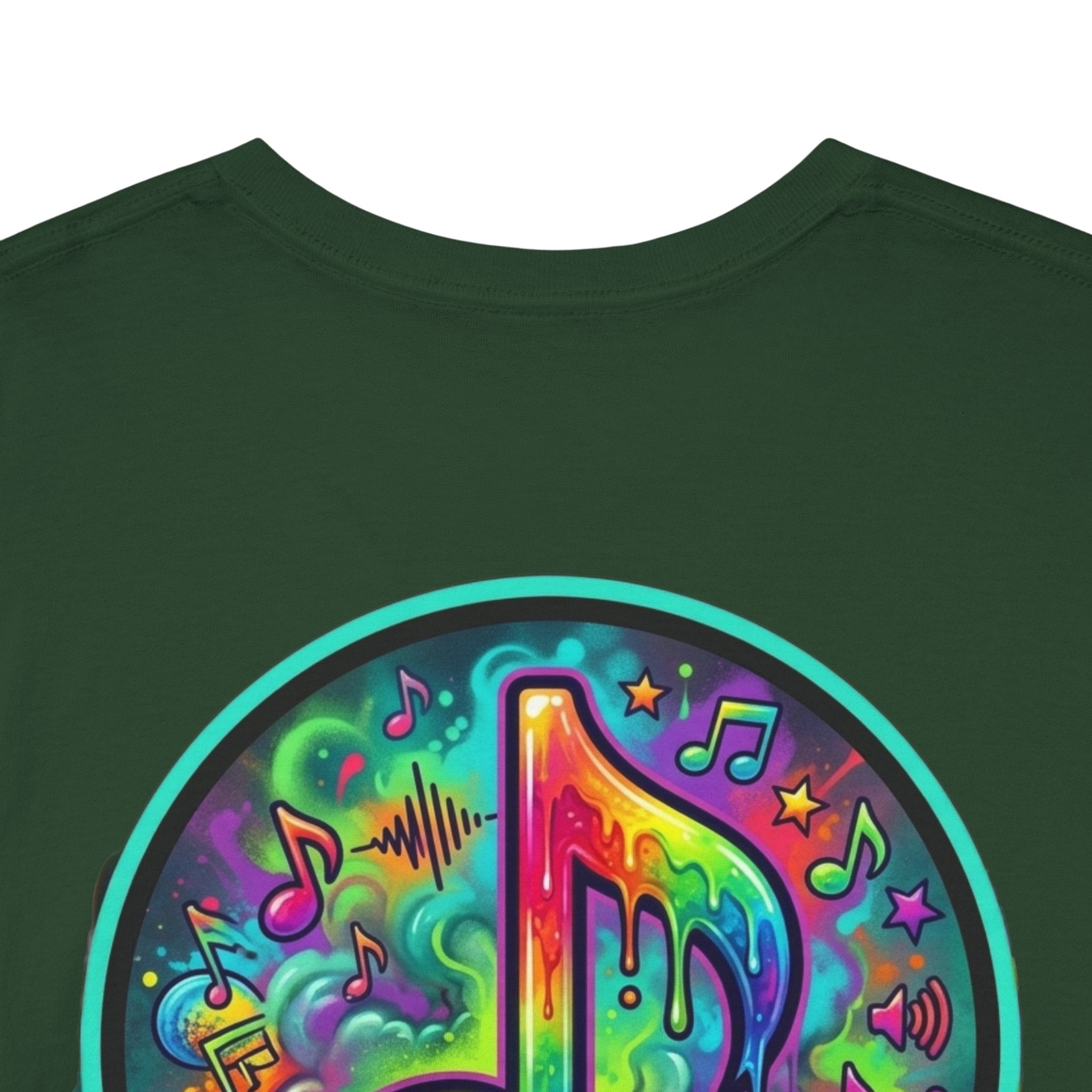 Music Vibes Tee — “They Want Our Rhythm But They Don’t Want Our Blues” Psychedelic Drip Note T-Shirt