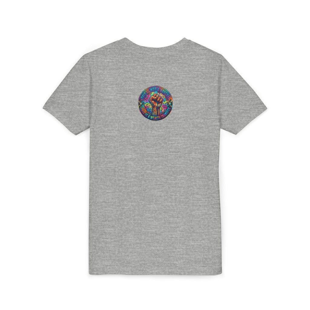 Neon Power Button Tee — Gamer Screen Escape Youth T-Shirt